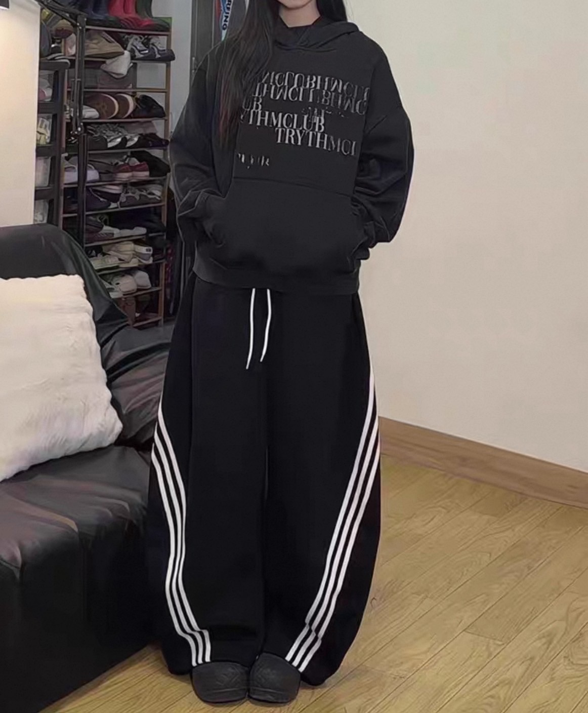 三線微彎刀棉褲