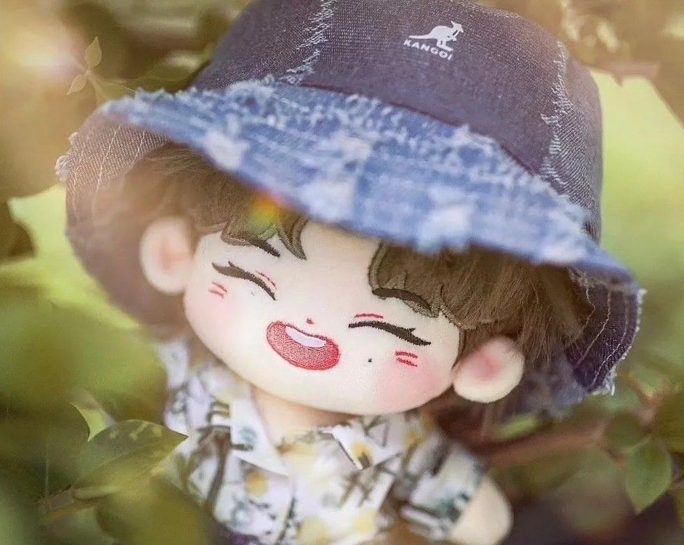 微刷破拼接丹寧布漁夫帽