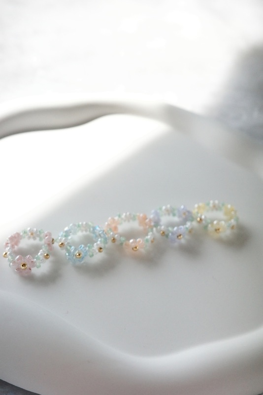 ❁朵朵系列｜朵朵｜手作串珠戒指