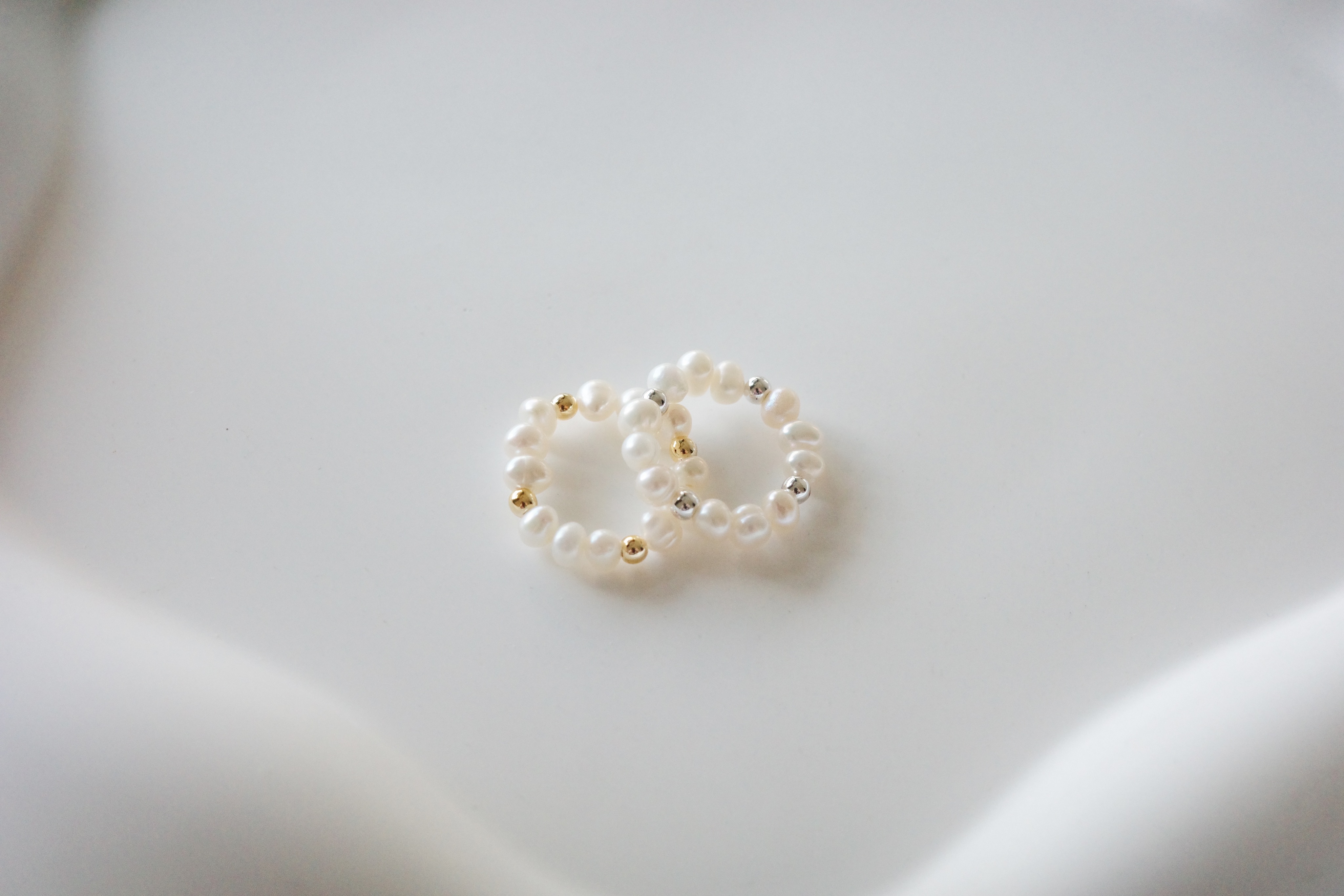 ❁宇宙之間系列｜浪花｜手作珍珠戒指