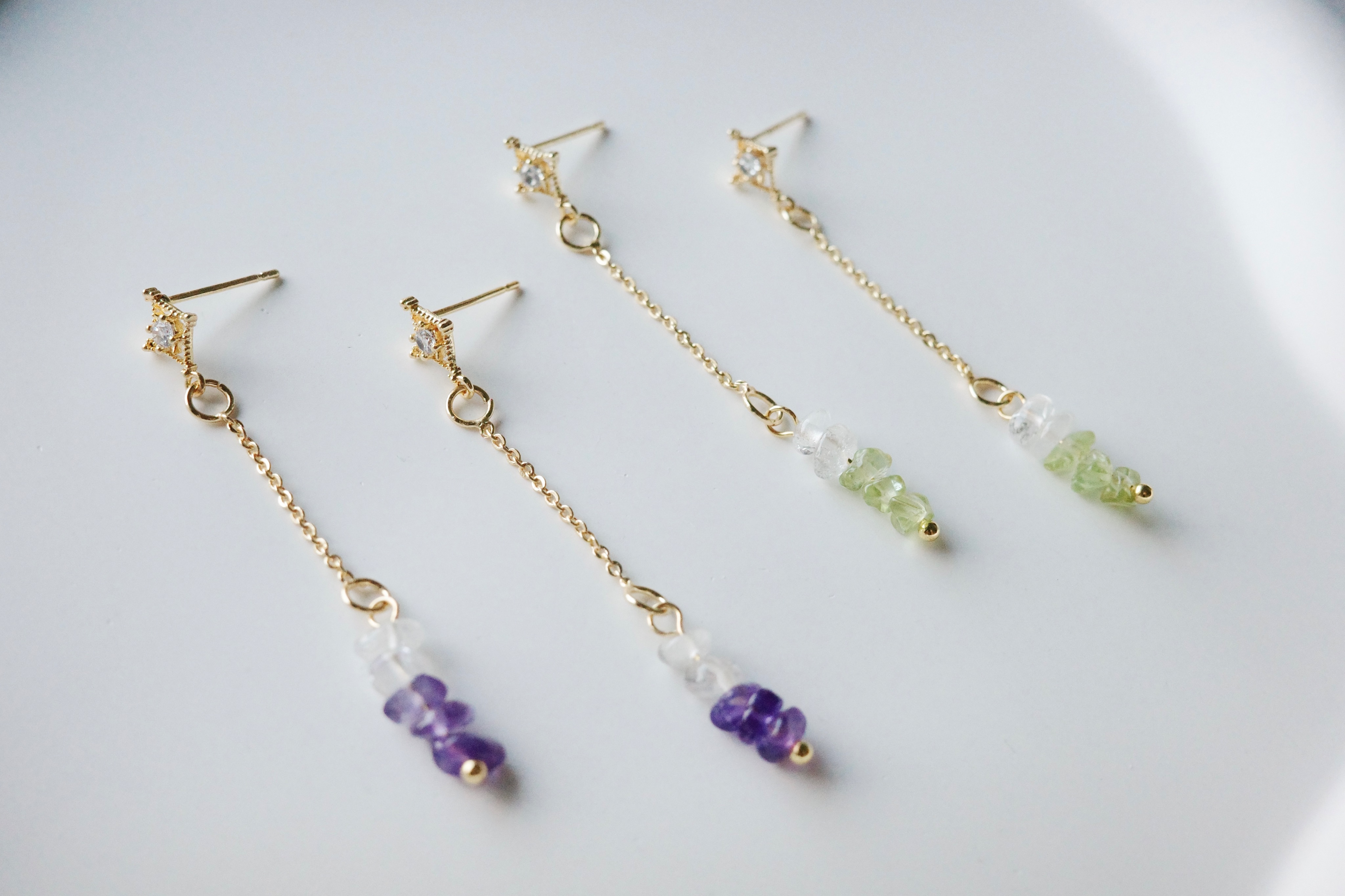 ❁AStarIsBorn系列｜碎光之詩｜手作天然石耳環