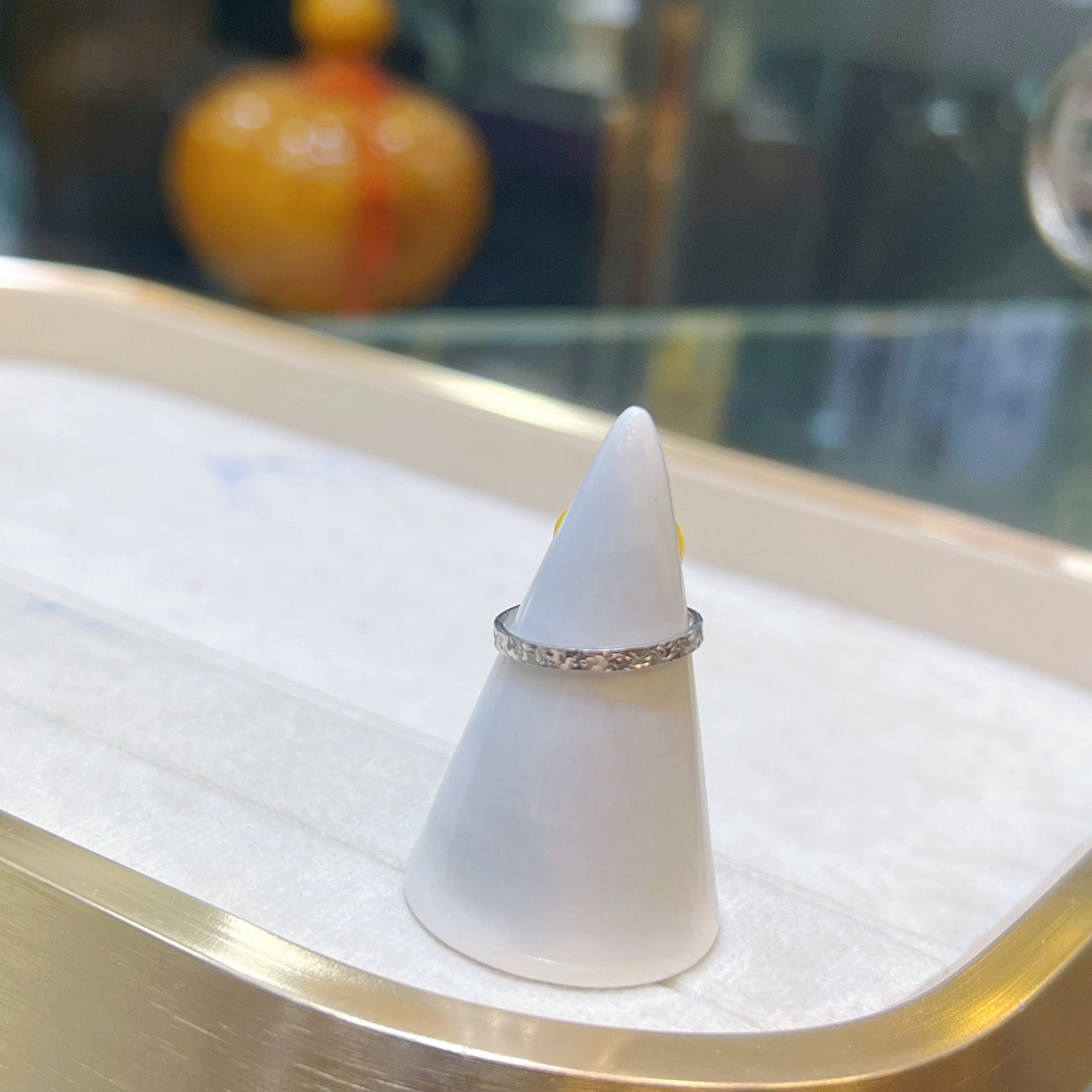 白金碎碎冰戒指（固定圍）