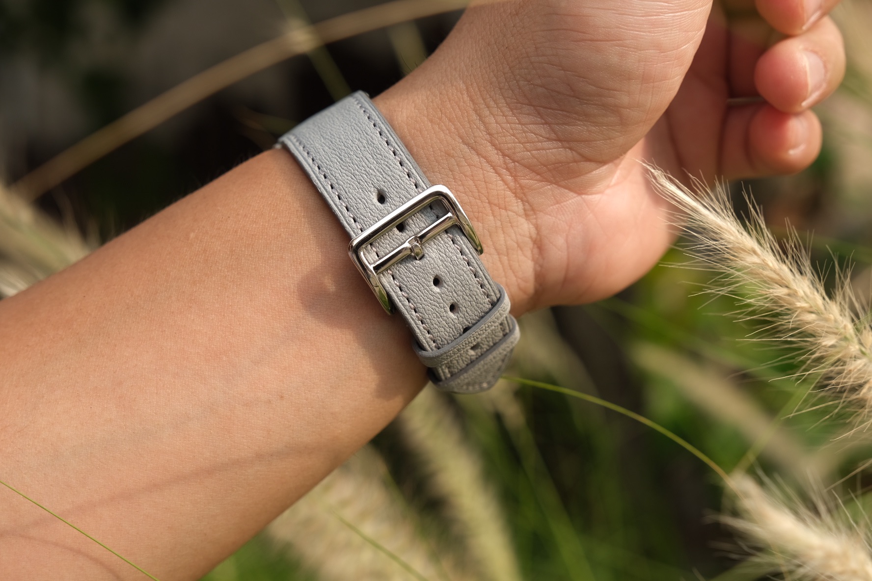 （冰川灰）植鞣山羊皮 Apple Watch band