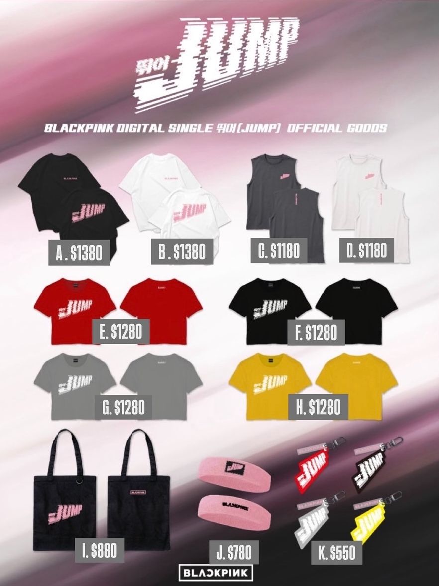 BLACKPINK JUMP 日本週邊 滿額¥15000贈隨機成員卡