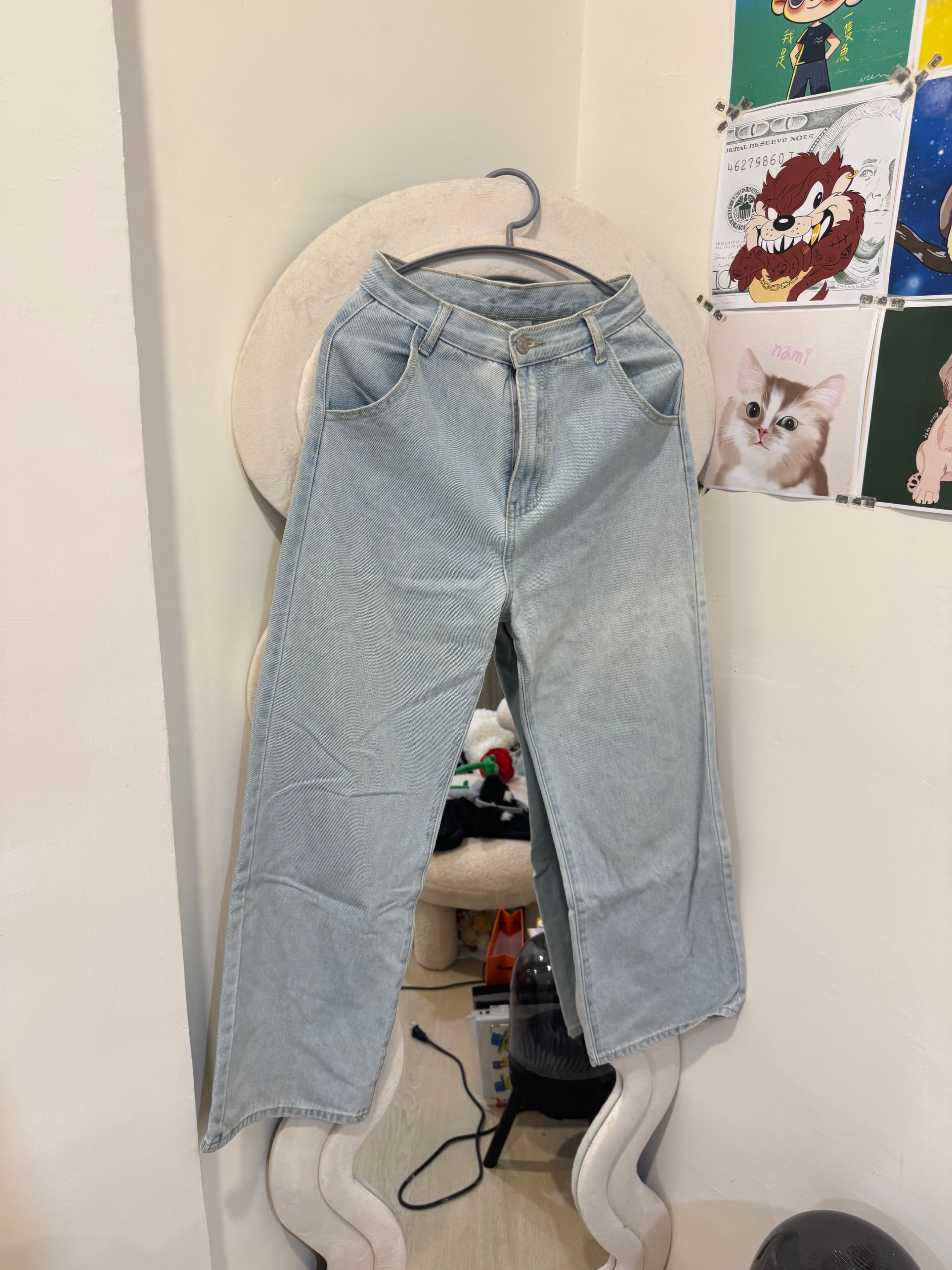 Meier.Q牛仔寬褲