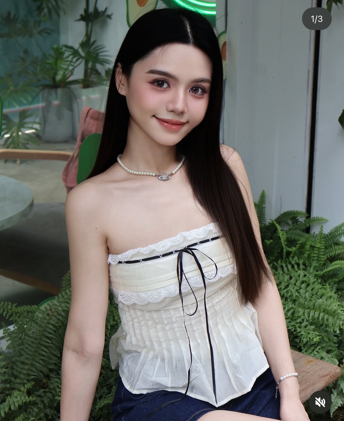 浪漫女孩平口上衣(有胸墊)