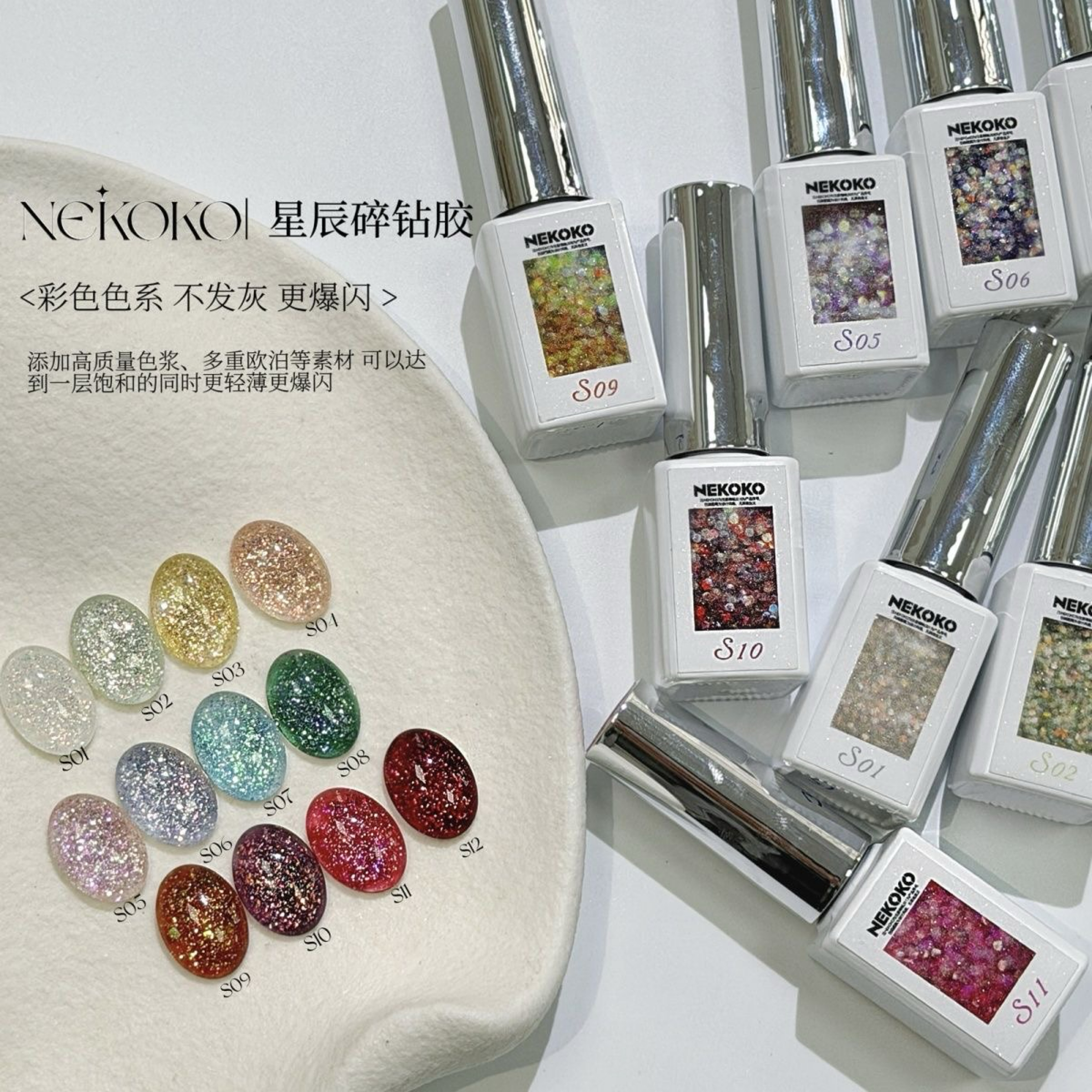 二手 nekoko星辰碎鑽膠