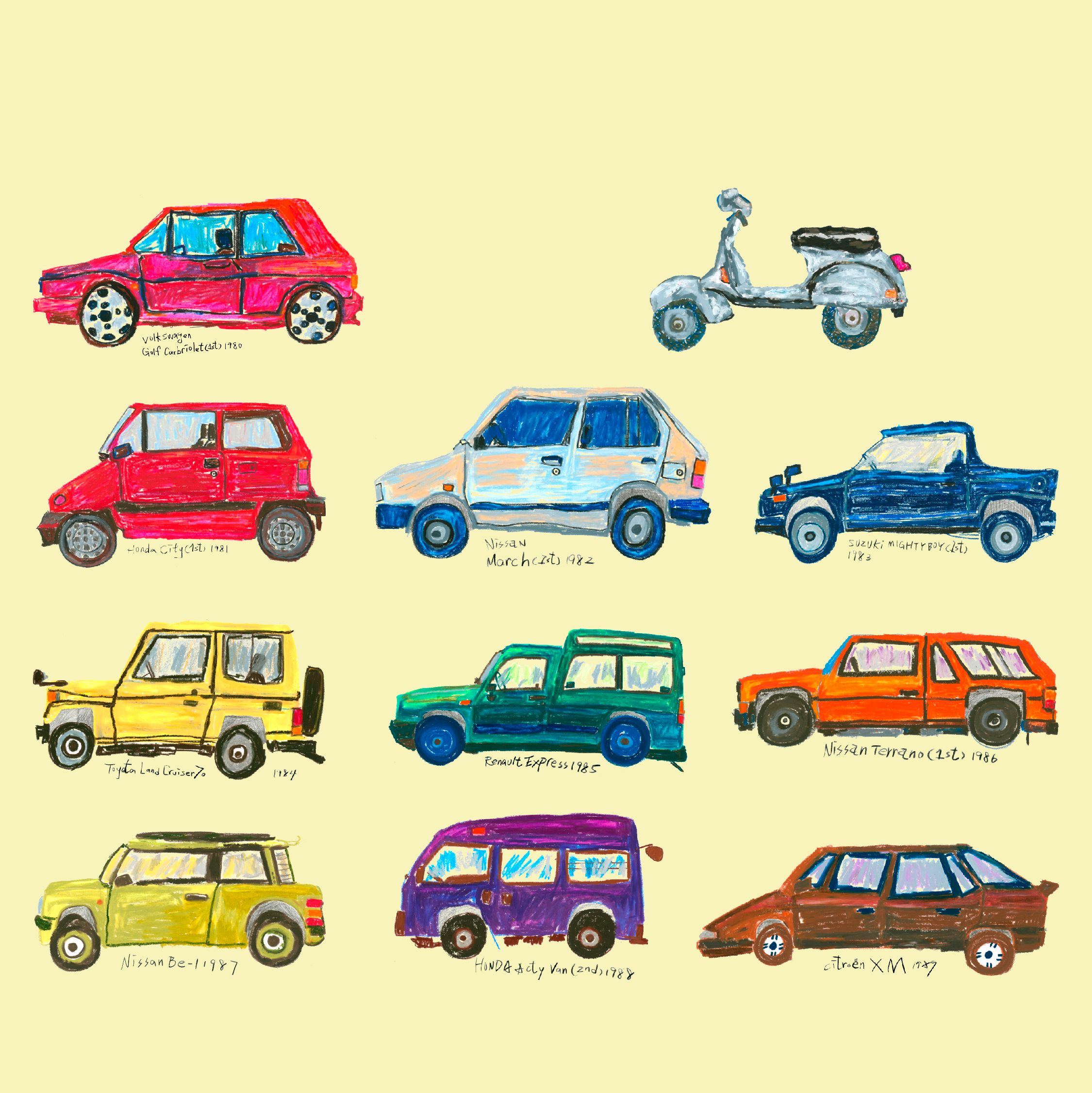 防水貼紙 車 1980-1989