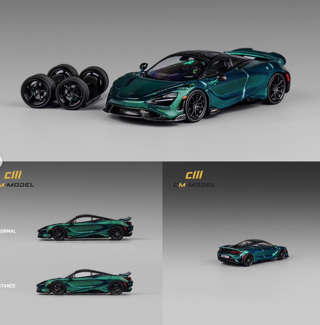 Mclaren 765LT Chrome Green Fullcarbon「電鍍綠碳」
