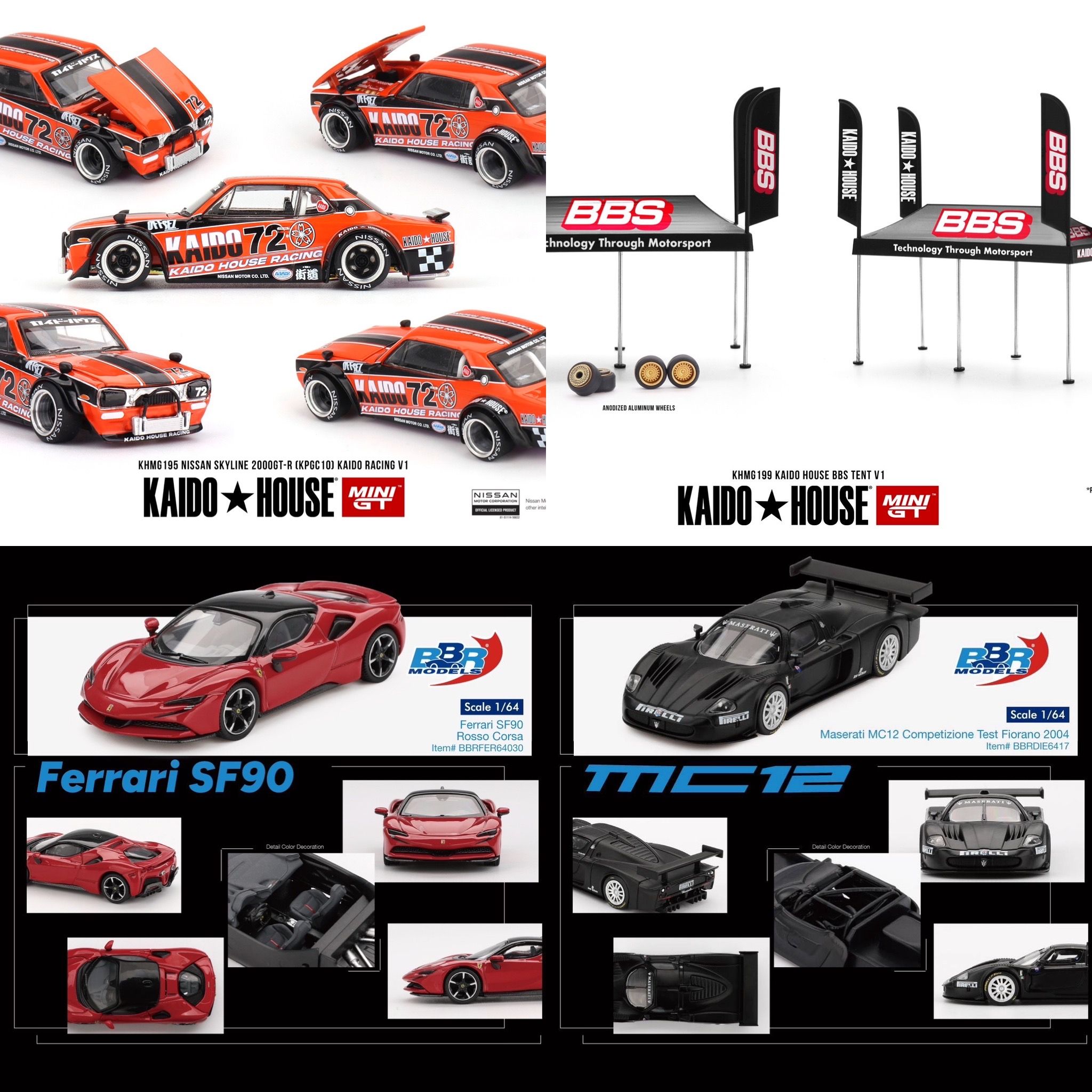 MINI GT、KAIDO HOUSE、BBR 九月份新品「現貨」下單區