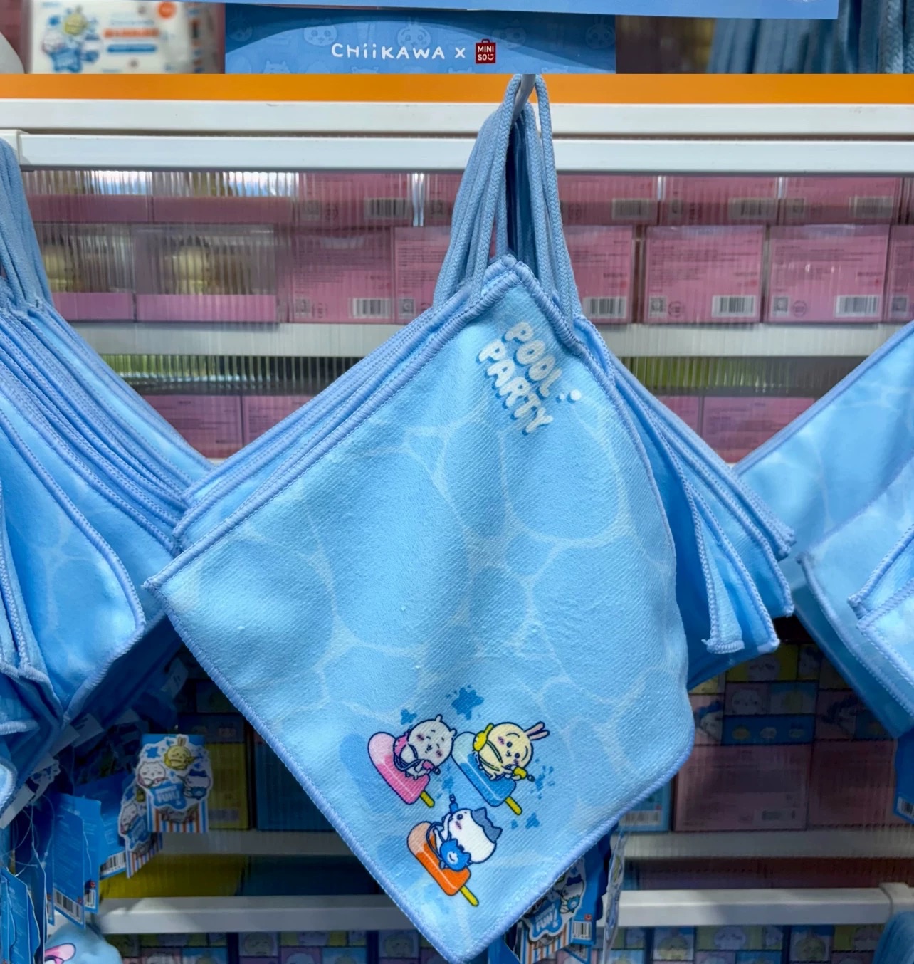 Chiikawa系列夏日祭擦手巾miniso名創優品吉伊卡哇烏薩奇