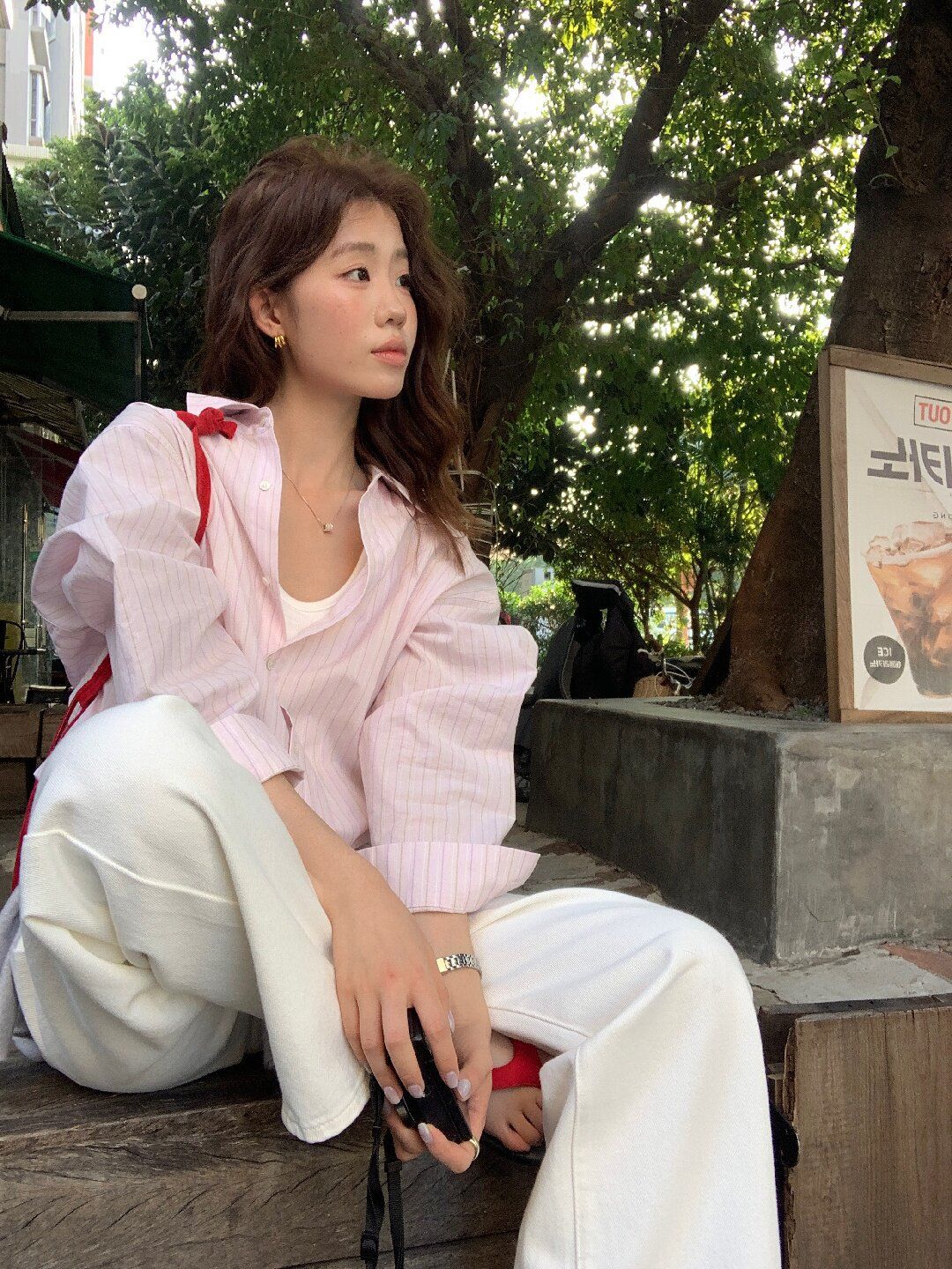 #預購（3/1第一波收單）  【日落空氣感】早春輕盈系條紋寬鬆翻領襯衫