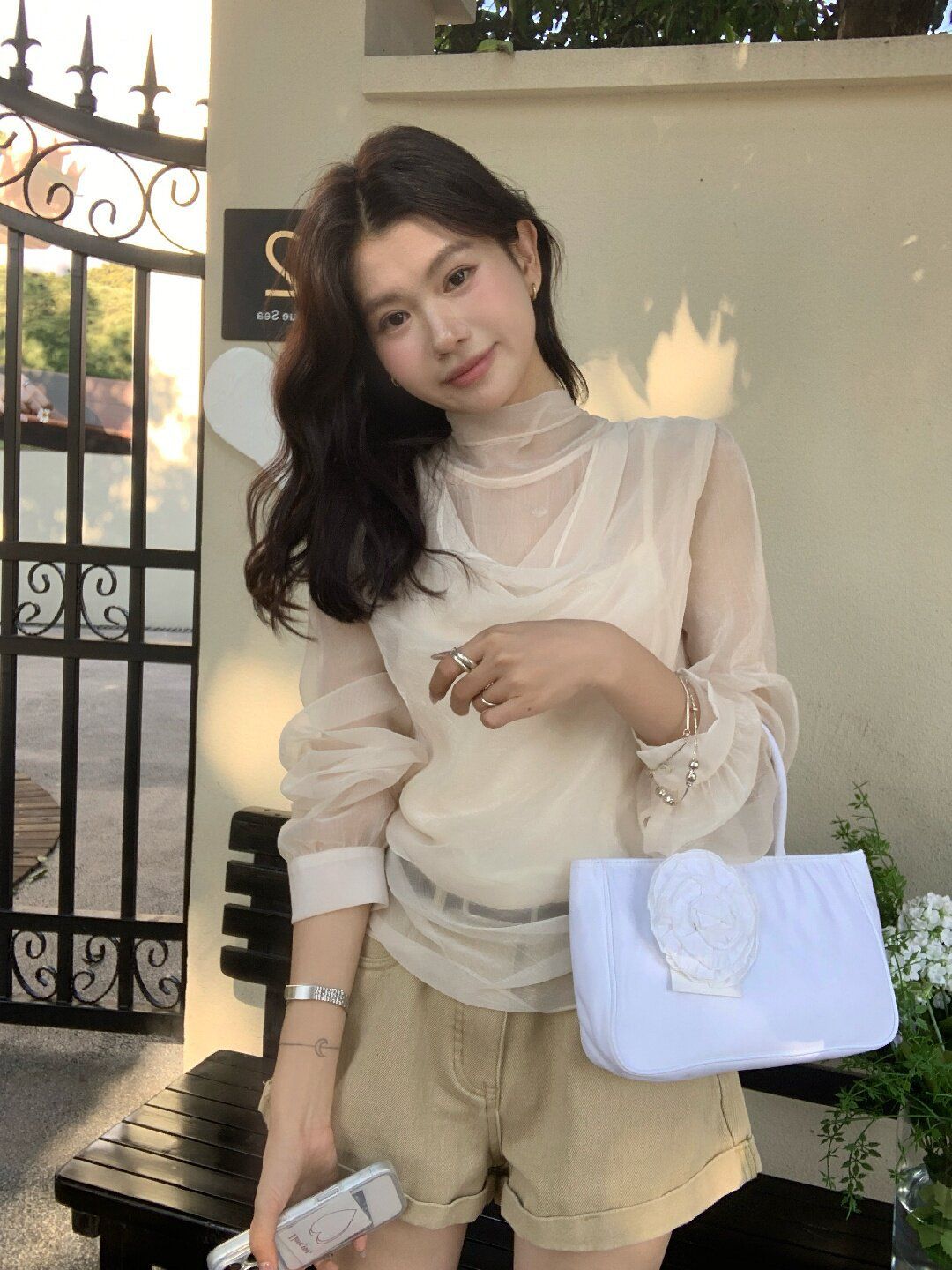 #預購（3/1第一波收單）  【甜韻歐逆】韓系氣質純色溫柔剪裁百搭上衣