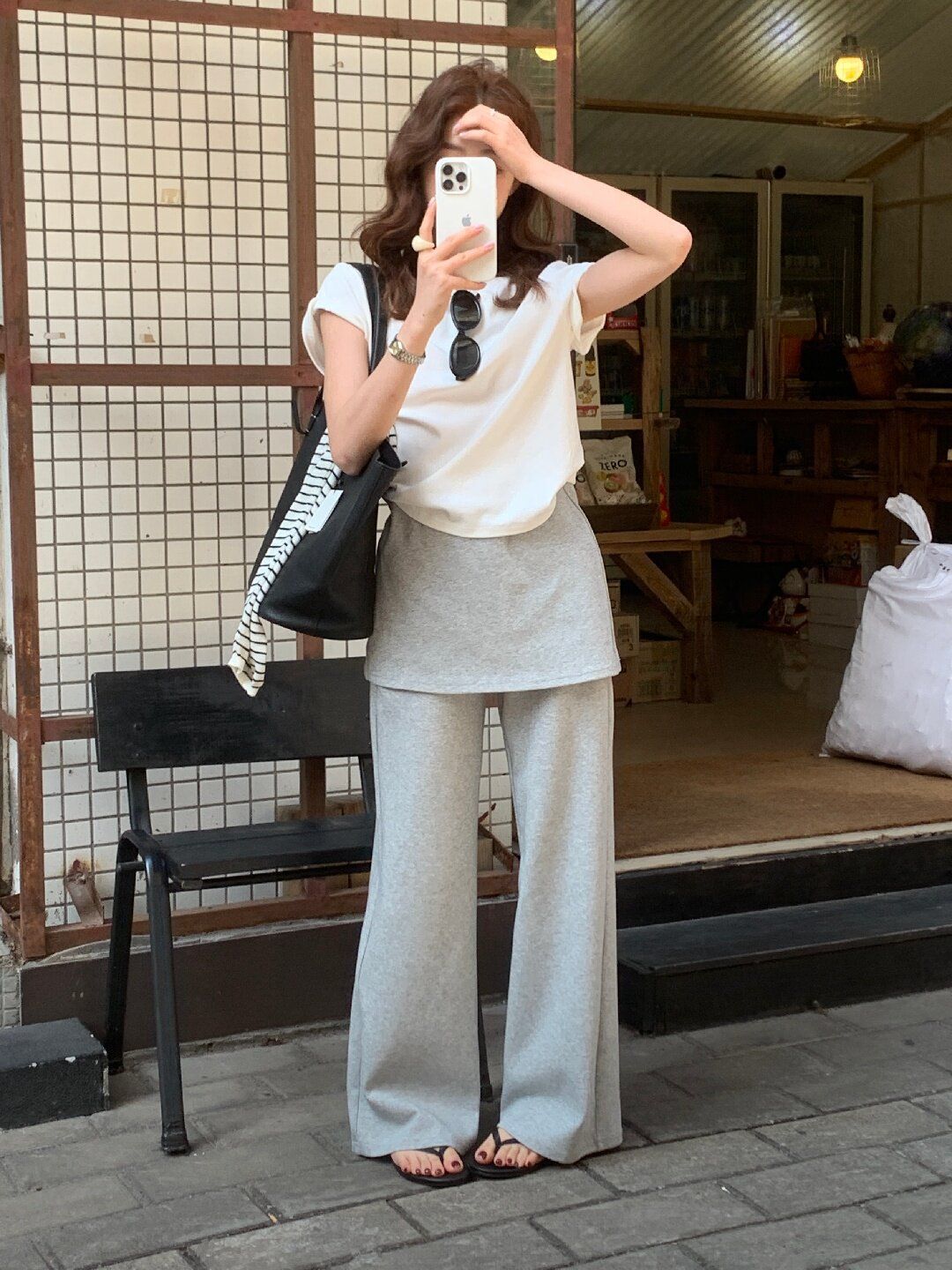 #預購（3/1第一波收單）  【完美遮肉】韓系慵懶層次假兩件裙擺闊腿長褲 商品說明：