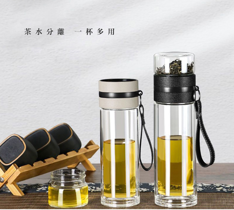 玻璃茶水分離泡茶杯（泡茶組 玻璃茶杯 泡茶杯 下午茶 冷泡茶）