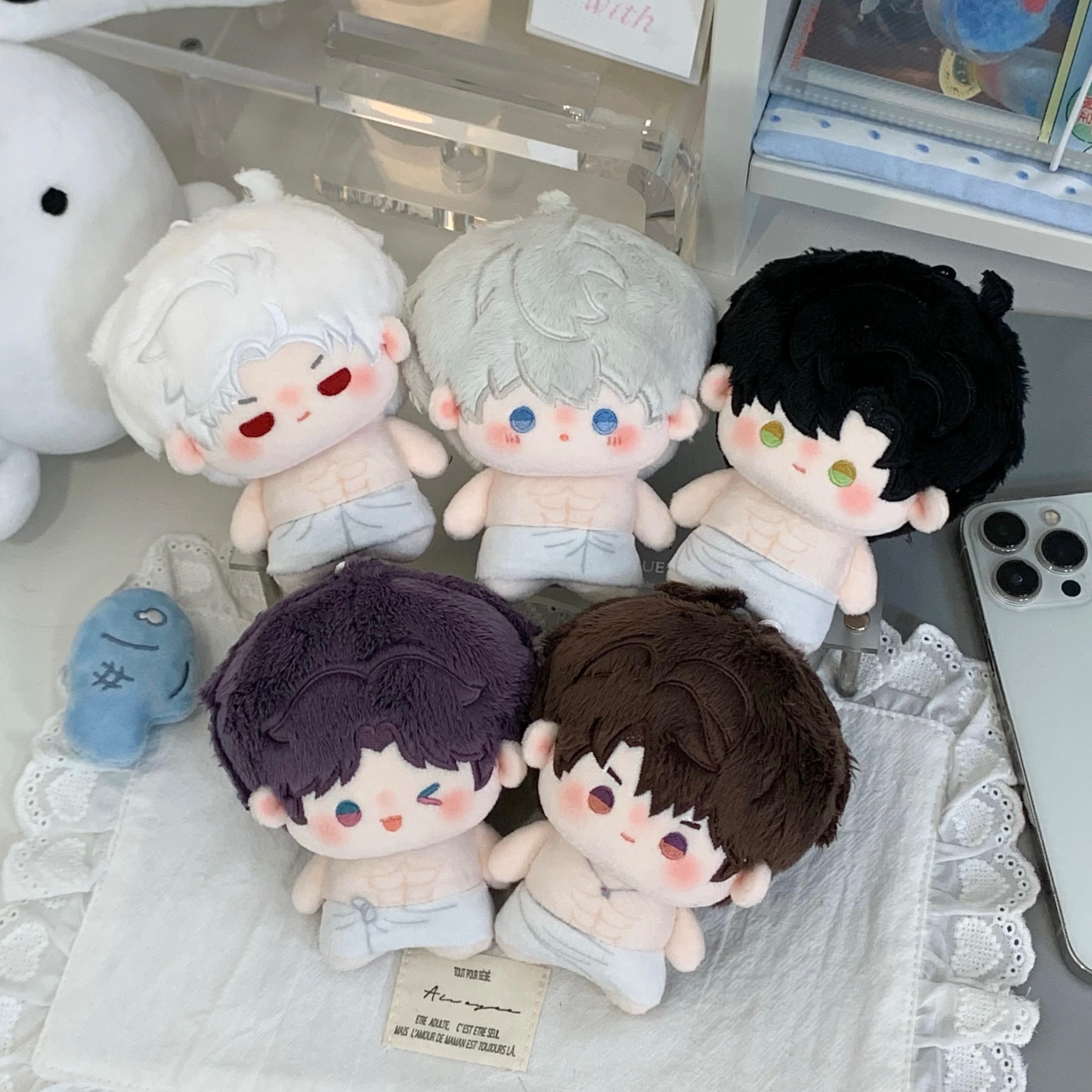 預售 浴巾小寶系列10cm印花體棉花娃娃