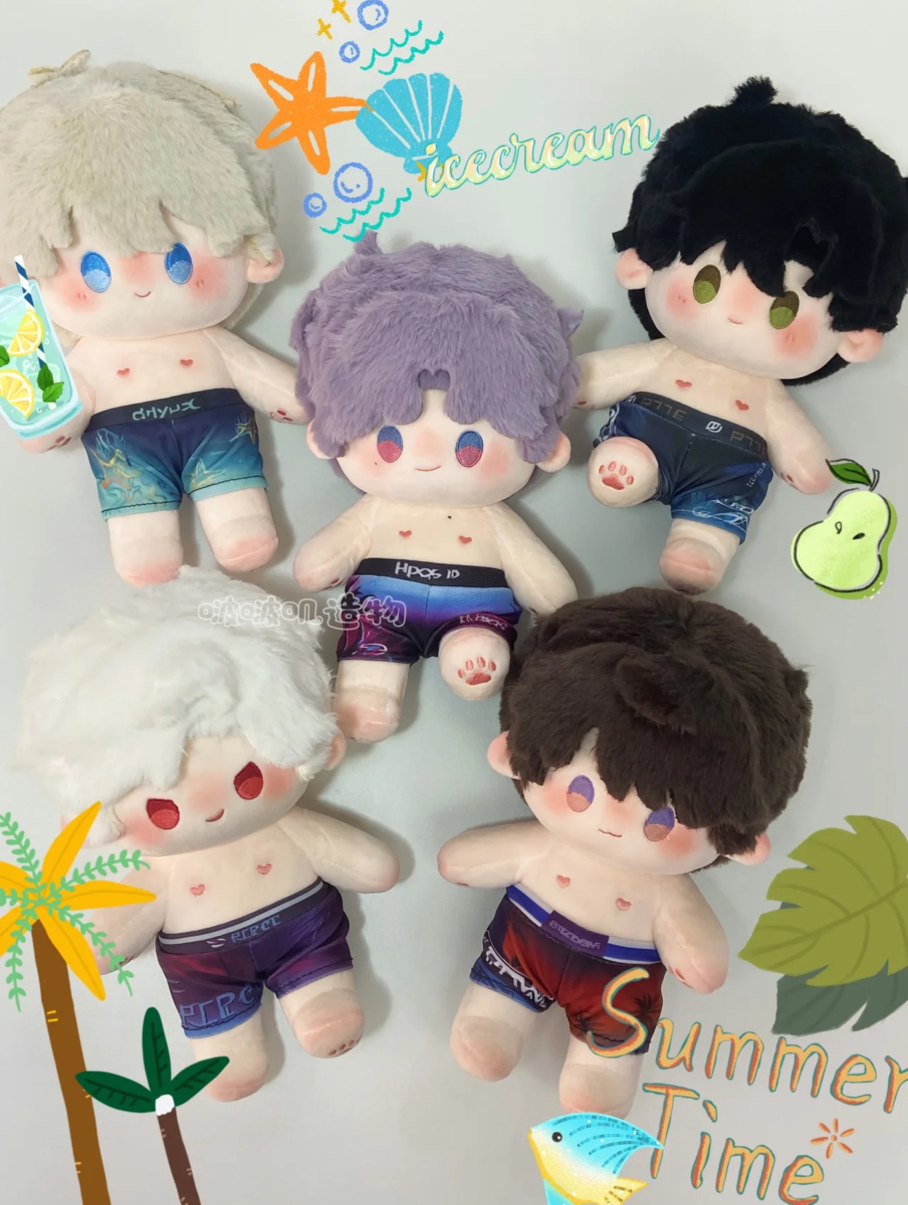 預售  戀與深空 20cm 娃衣 戀與深空泳褲娃衣 沈星回 黎深 祁煜 秦徹 夏以晝