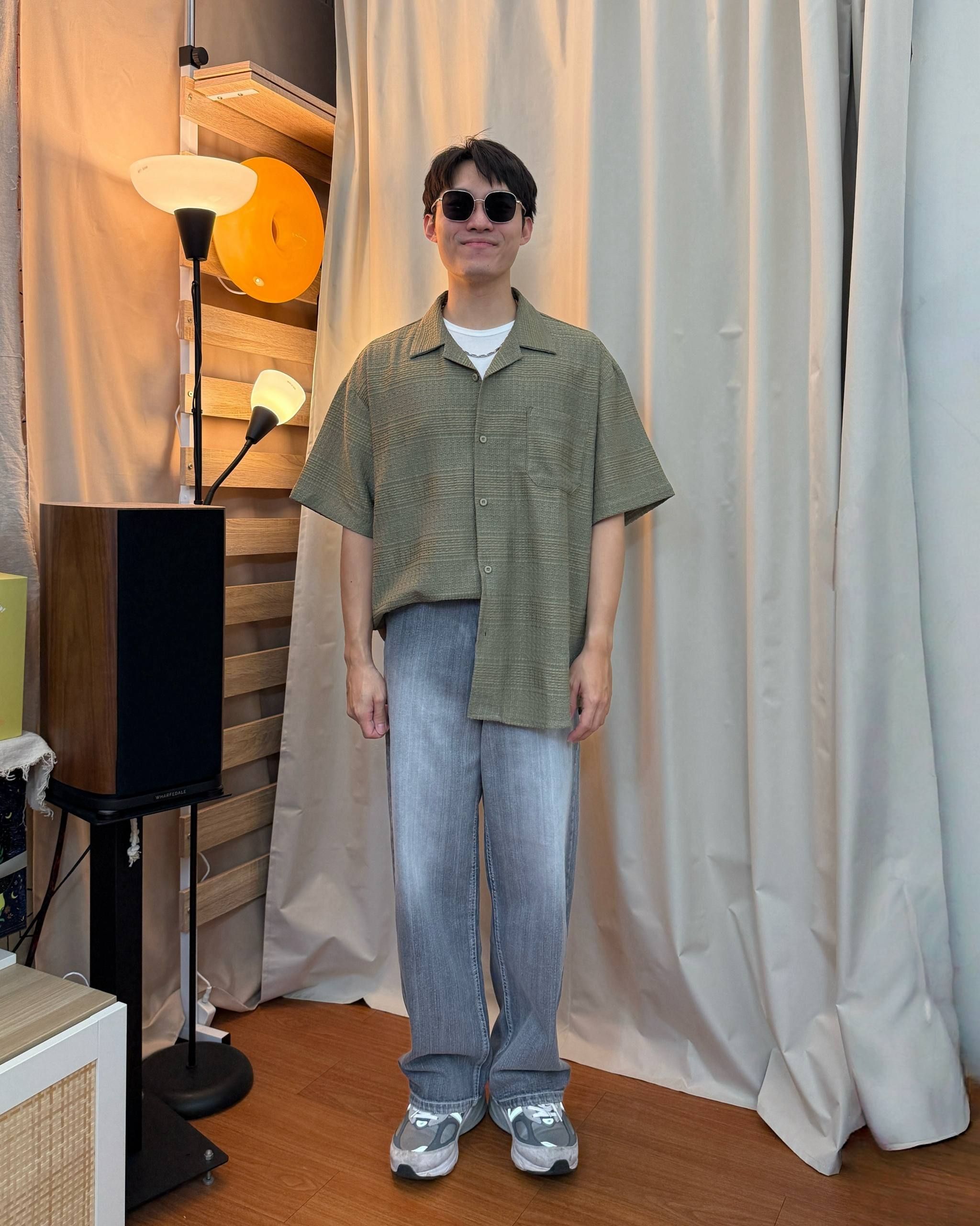 藤花編織微透氣襯衫