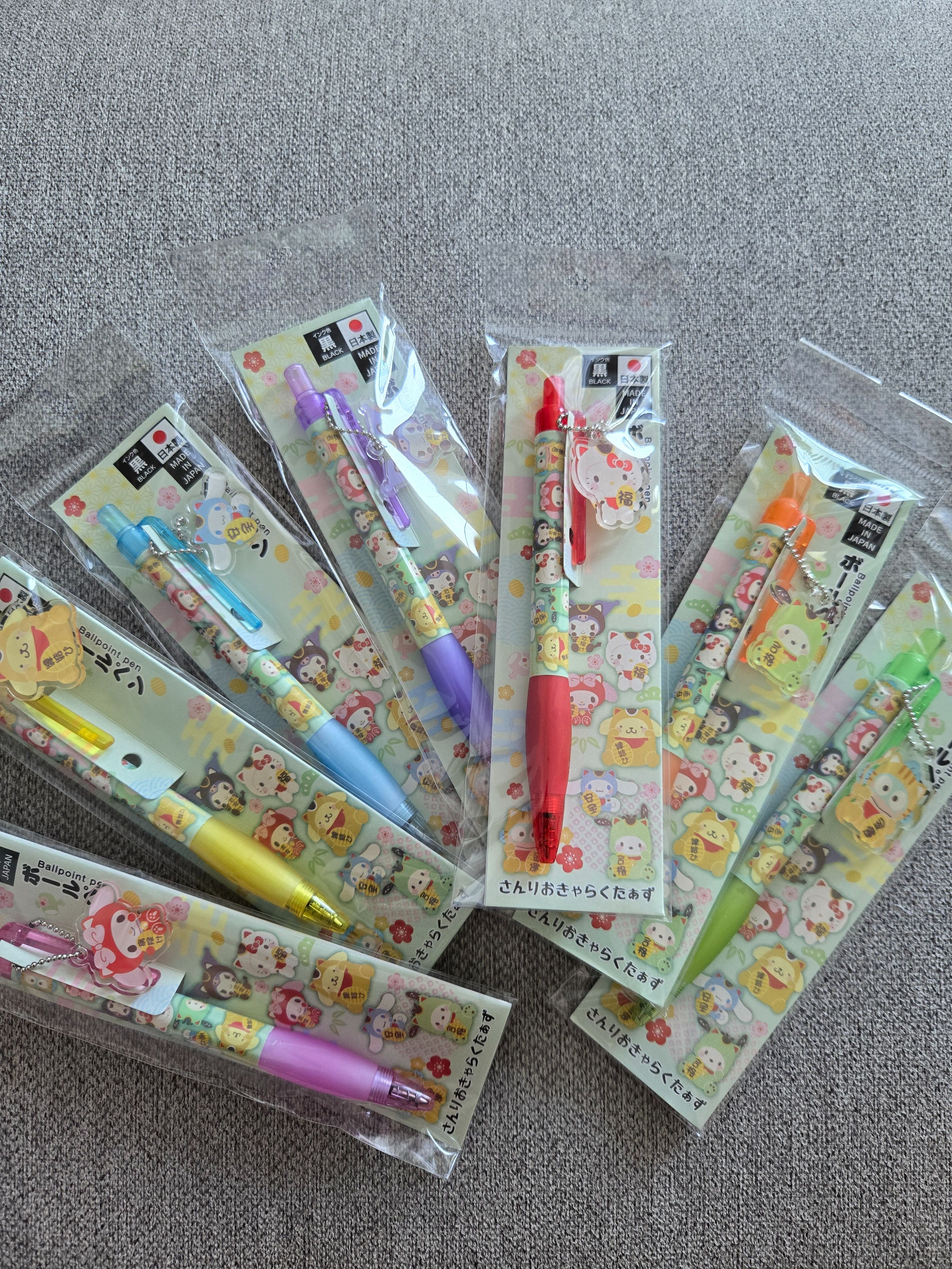 日本限定 日本製 招財貓×三麗鷗 圓珠筆