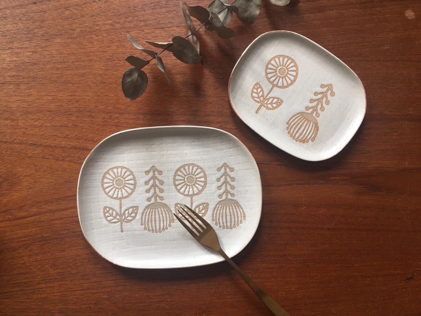 日本製 瀨戶燒 wanohana 手工製餐盤