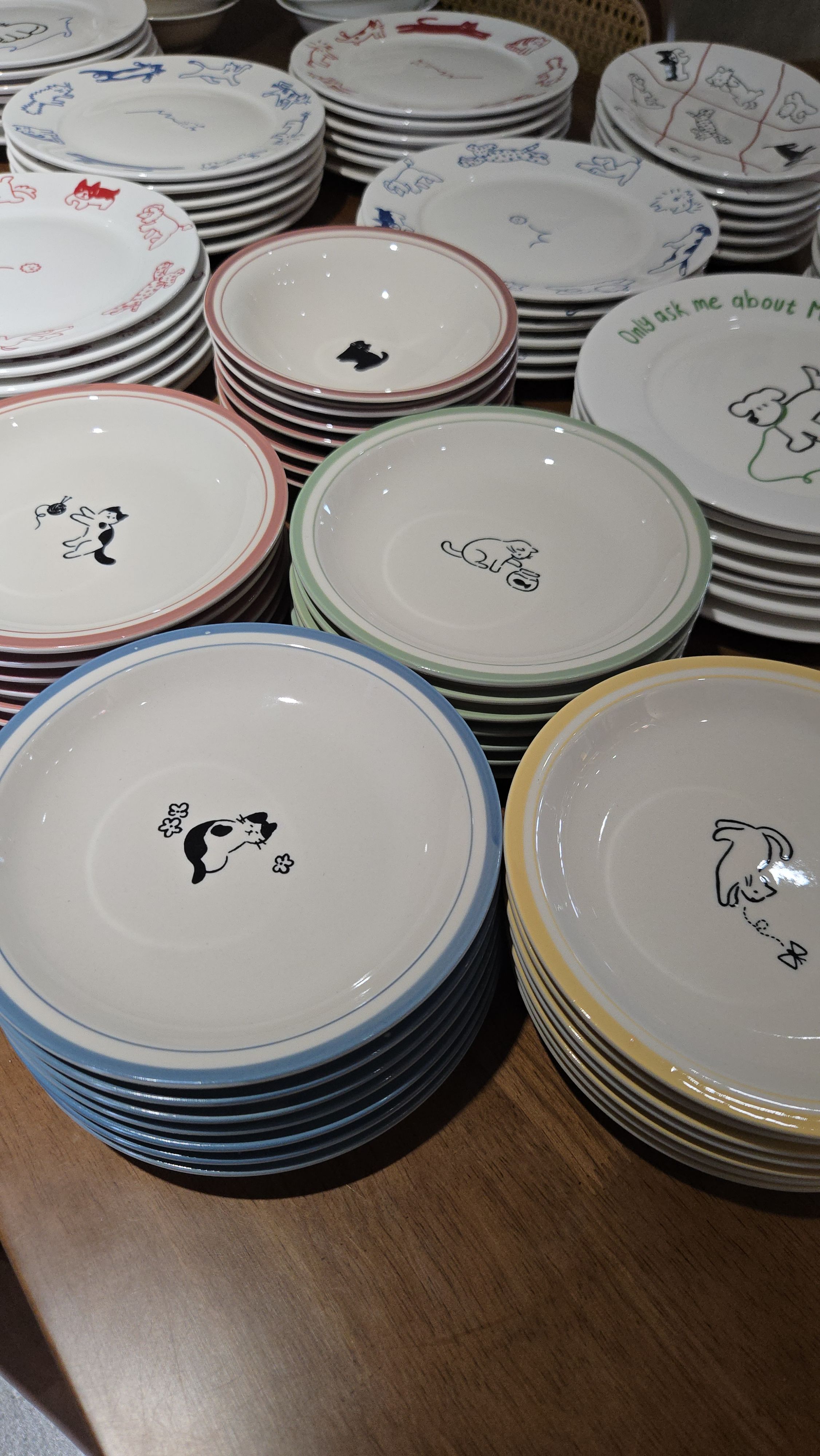 預購 日系復古 滾邊 小貓小圓盤