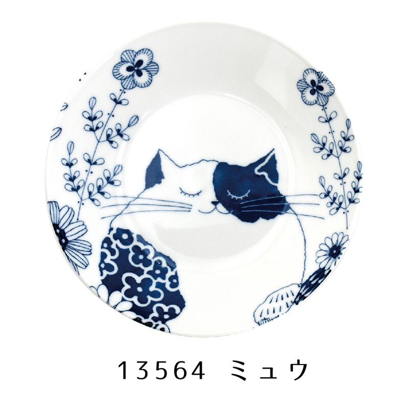 日本製 美濃燒 小偷貓咪碗 釣魚小貓