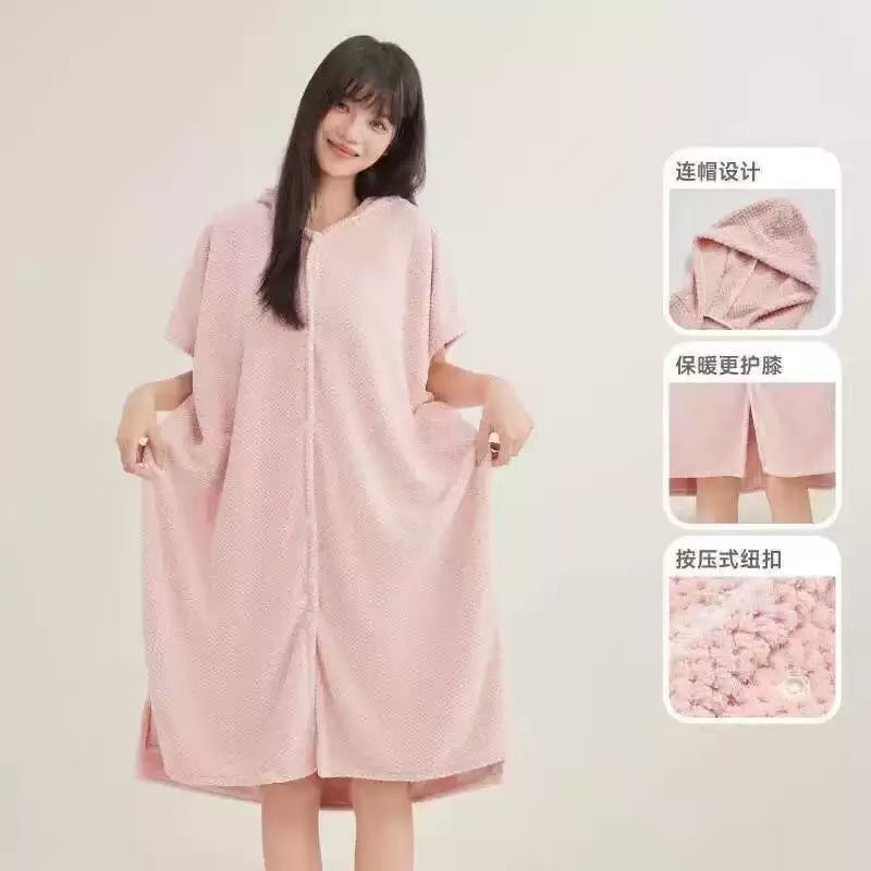 【預售】秋冬必備｜連帽可穿式浴巾