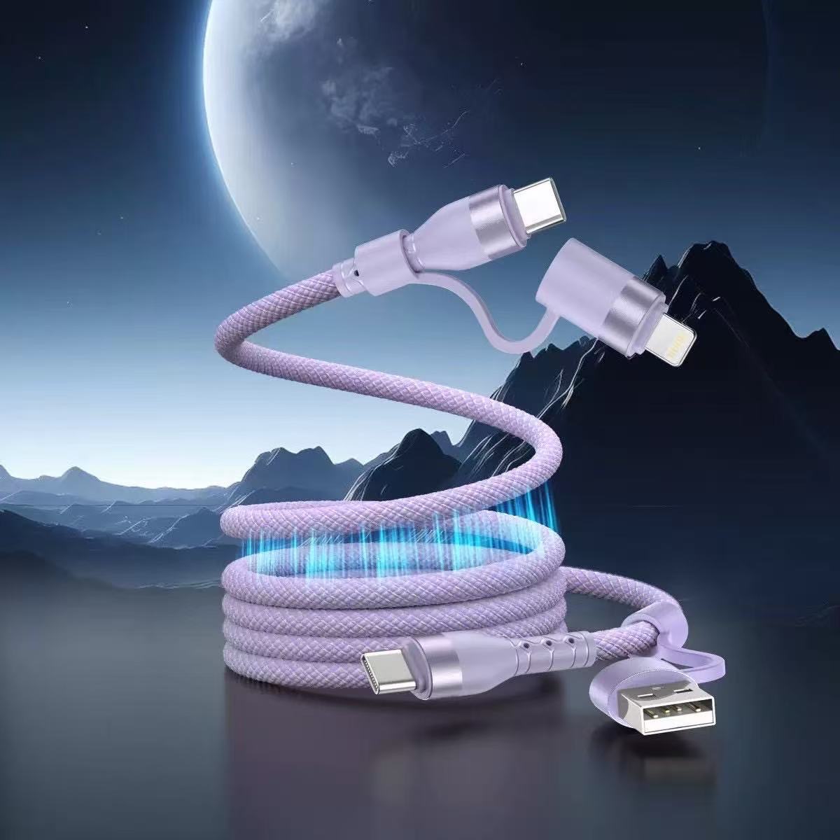 🔥出清 二米卷卷磁吸🧲四頭充電線