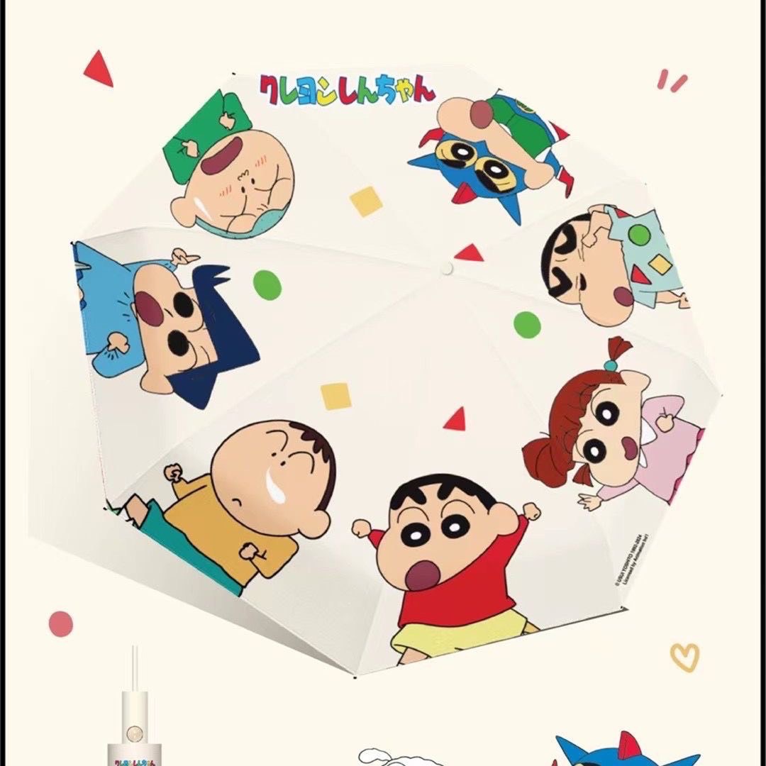正版授權蠟筆小新 晴雨兩用折疊自動傘