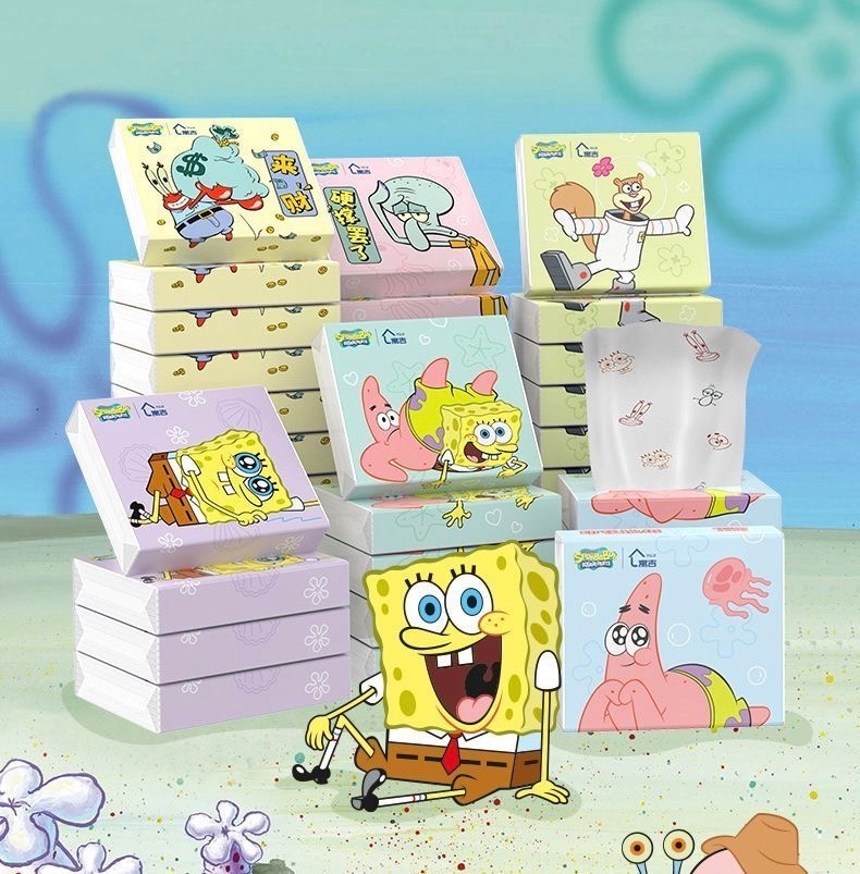 正版授權海綿寶寶印花紙巾（ 隨機款 ）