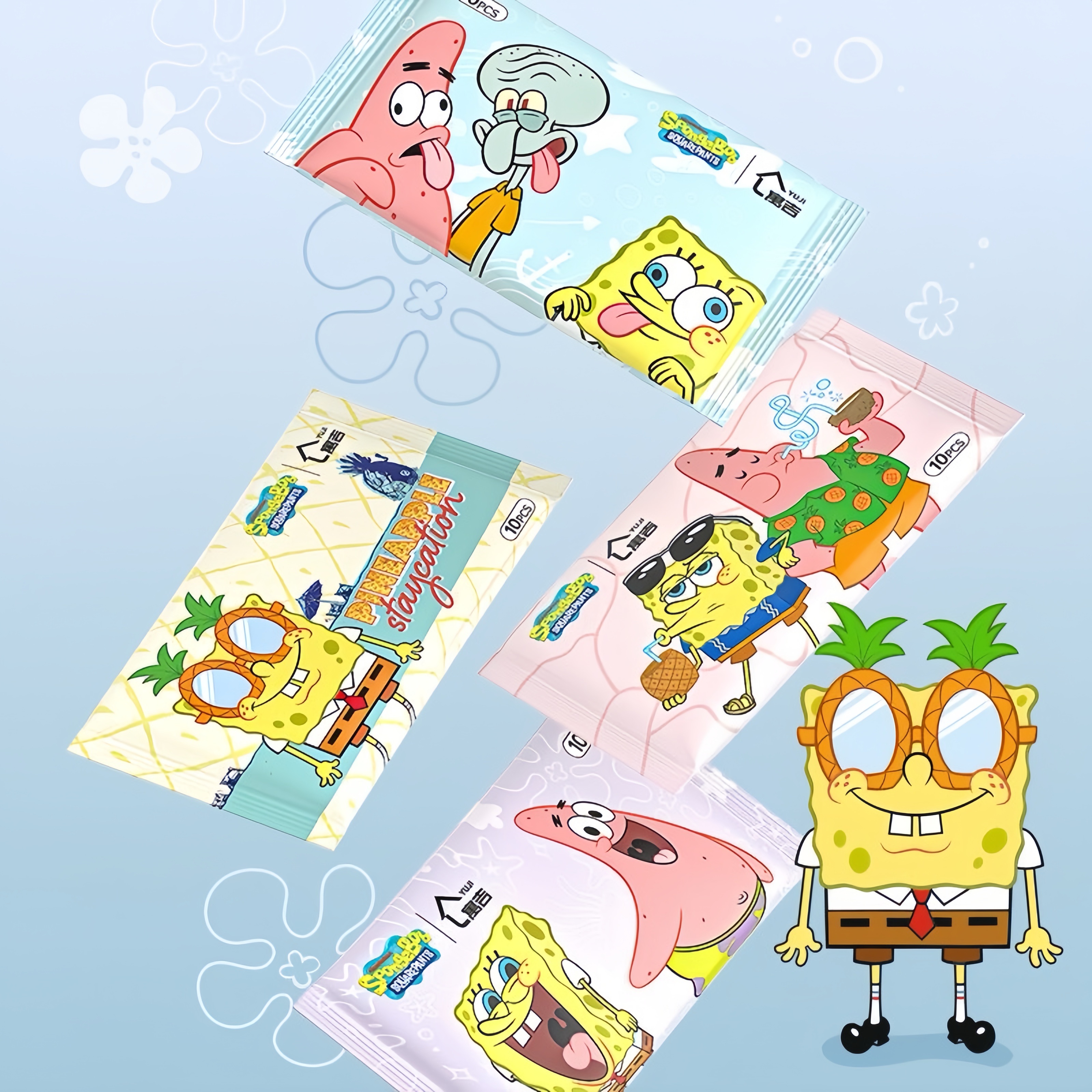 正版授權海綿寶寶手口溼紙巾（ 隨機款 ）