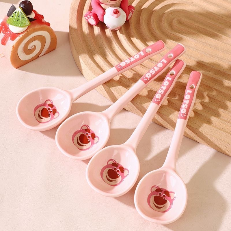 正版授權迪士尼系列陶瓷長柄湯匙