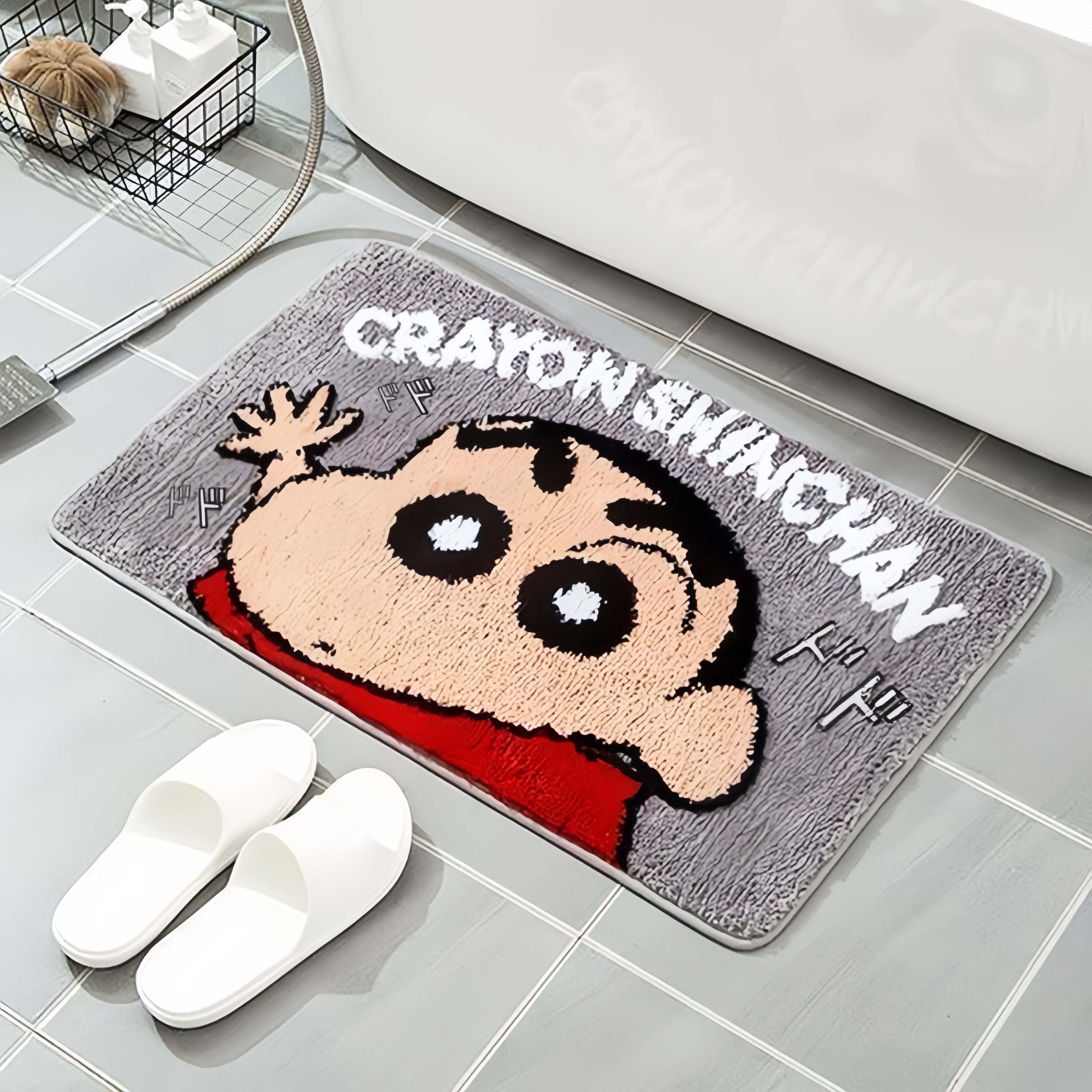 蠟筆小新羊羔絨吸水地墊