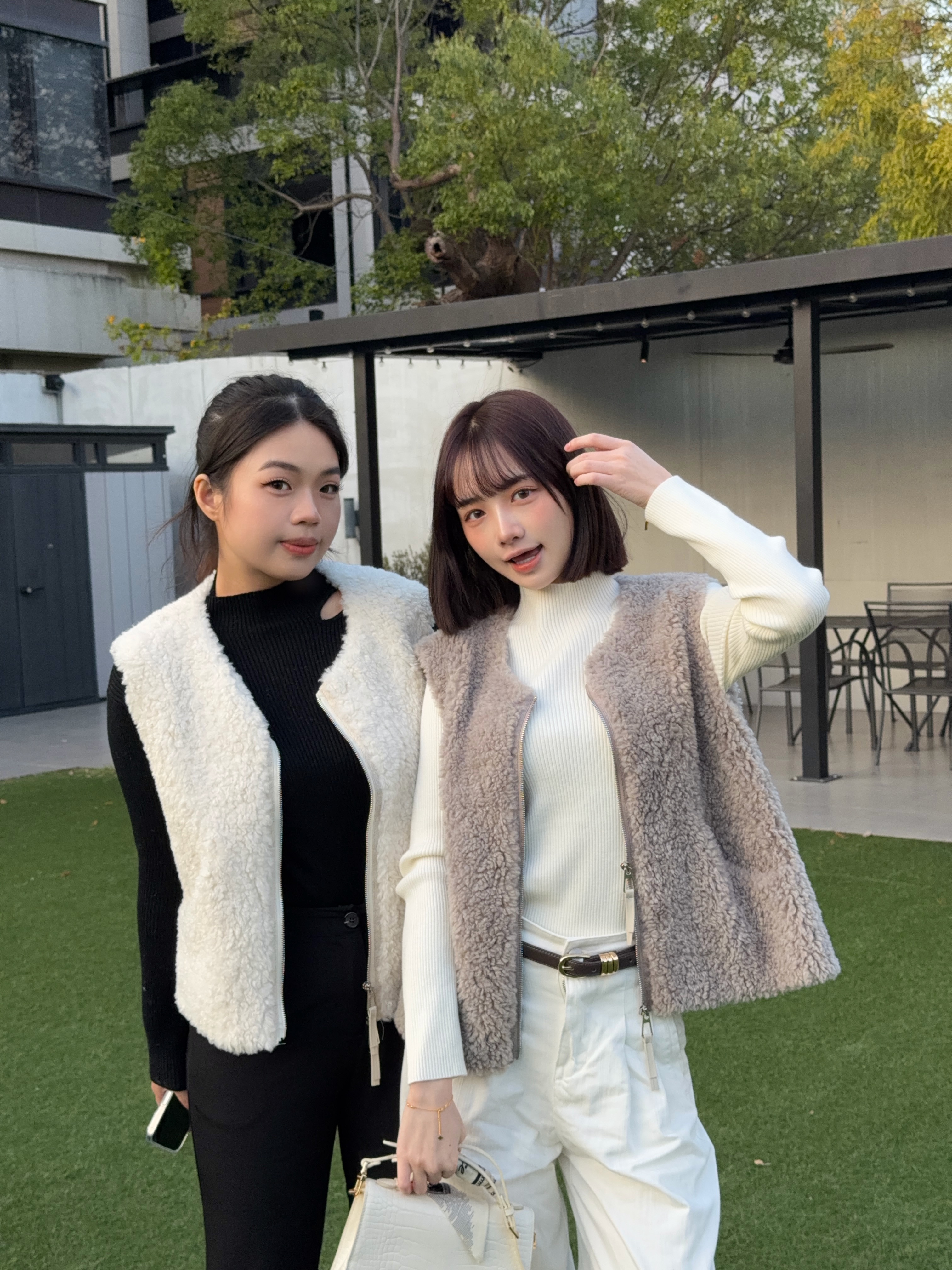 現貨高級感 貴婦專屬💞皮毛一體馬甲背心