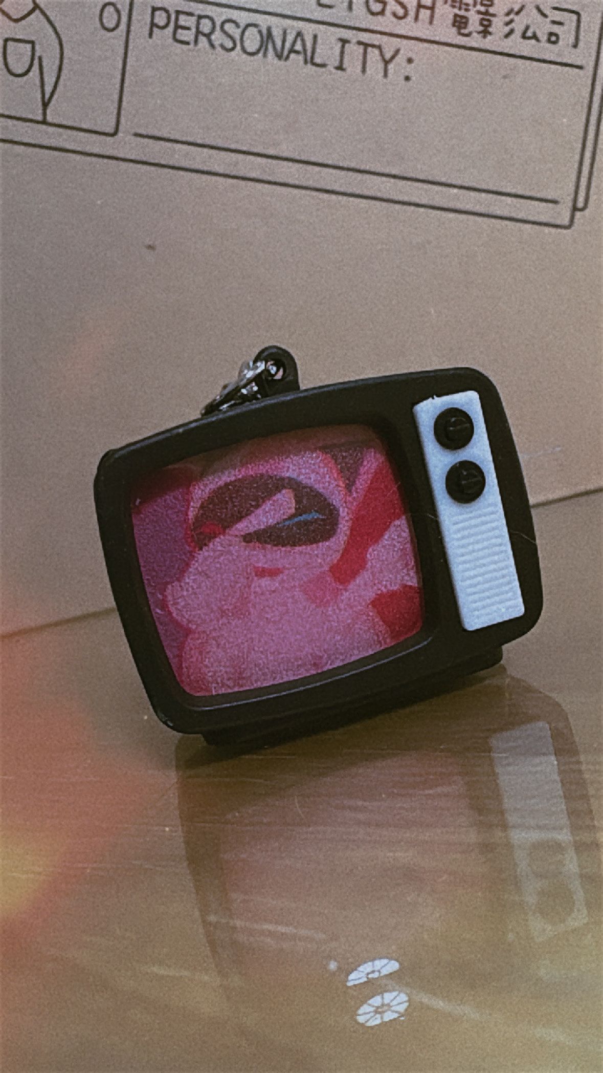 貓雙子發光電視機吊飾