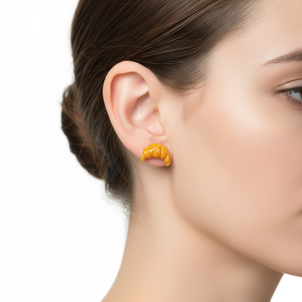 限量 《手工袖珍耳環》麵包款