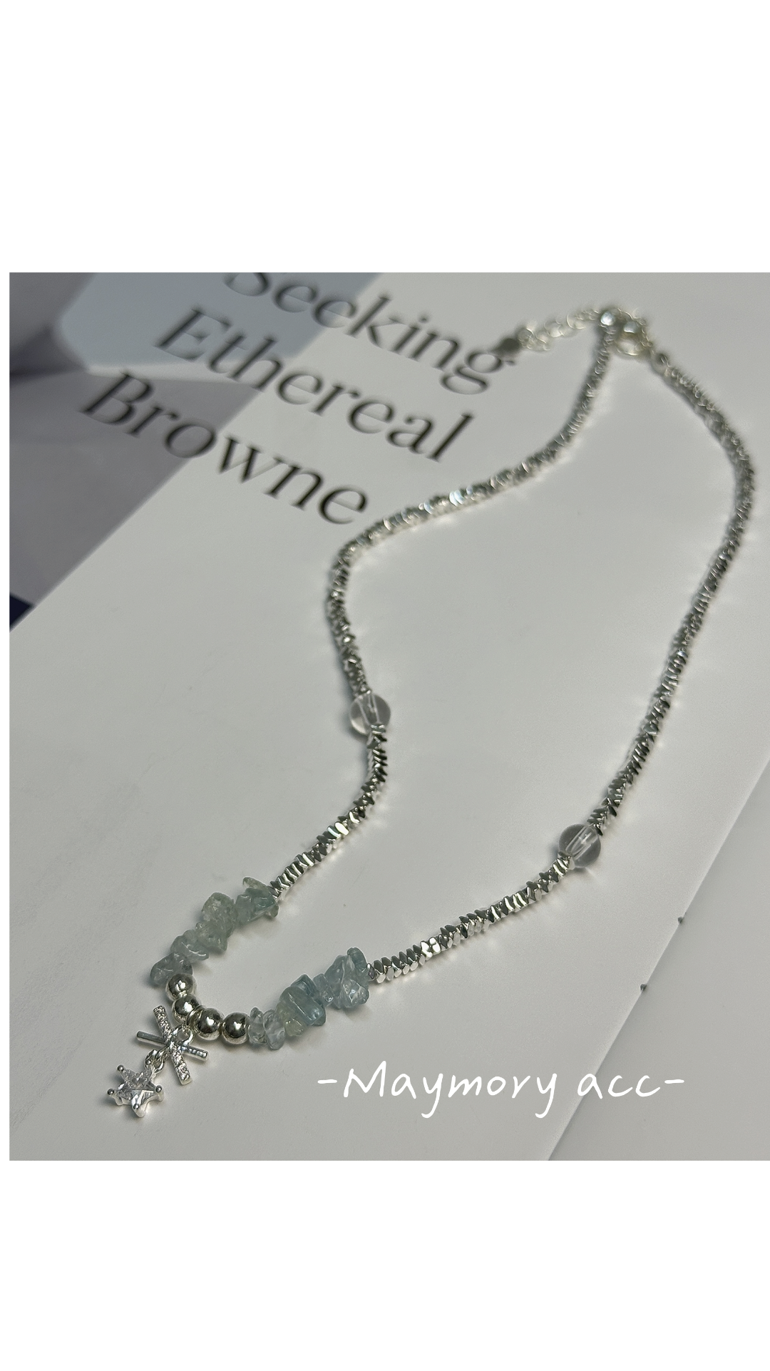 Silver Blue｜碎銀星星項鍊✨