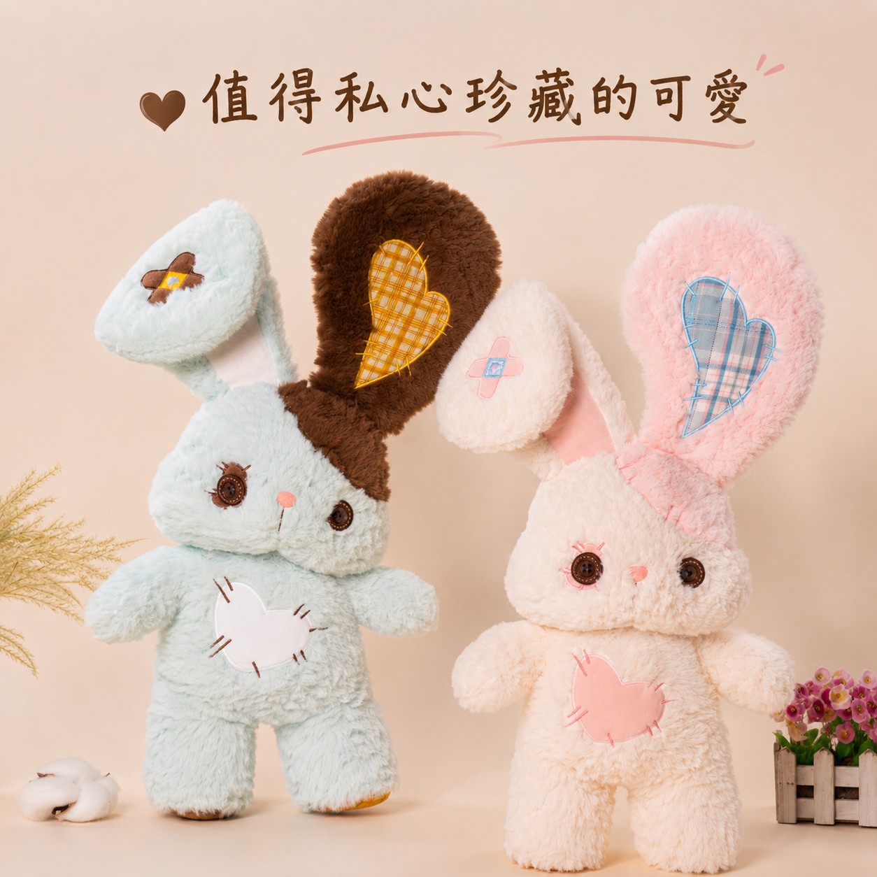 🐰 鈕扣兔療癒玩偶