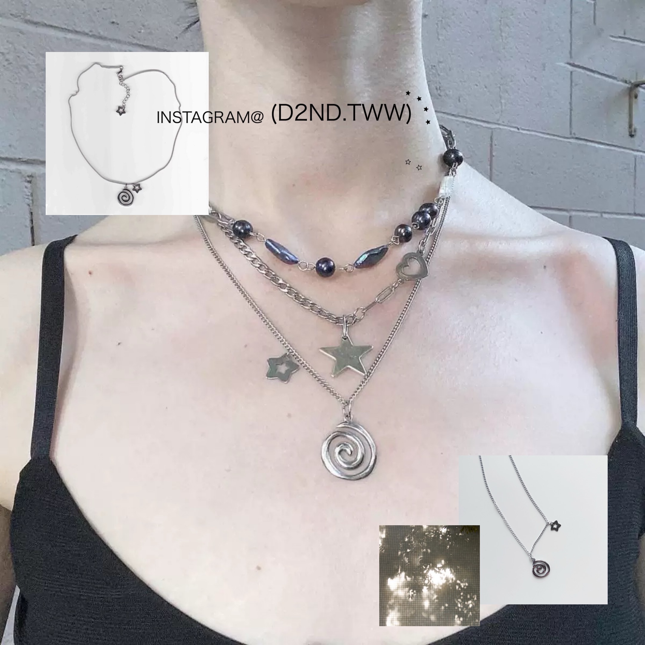 N26·DD沒有D｜꒰ ꒱現貨·亞文化星星漩渦項鍊｜百搭細鍊 甜酷 個性 鎖骨鏈