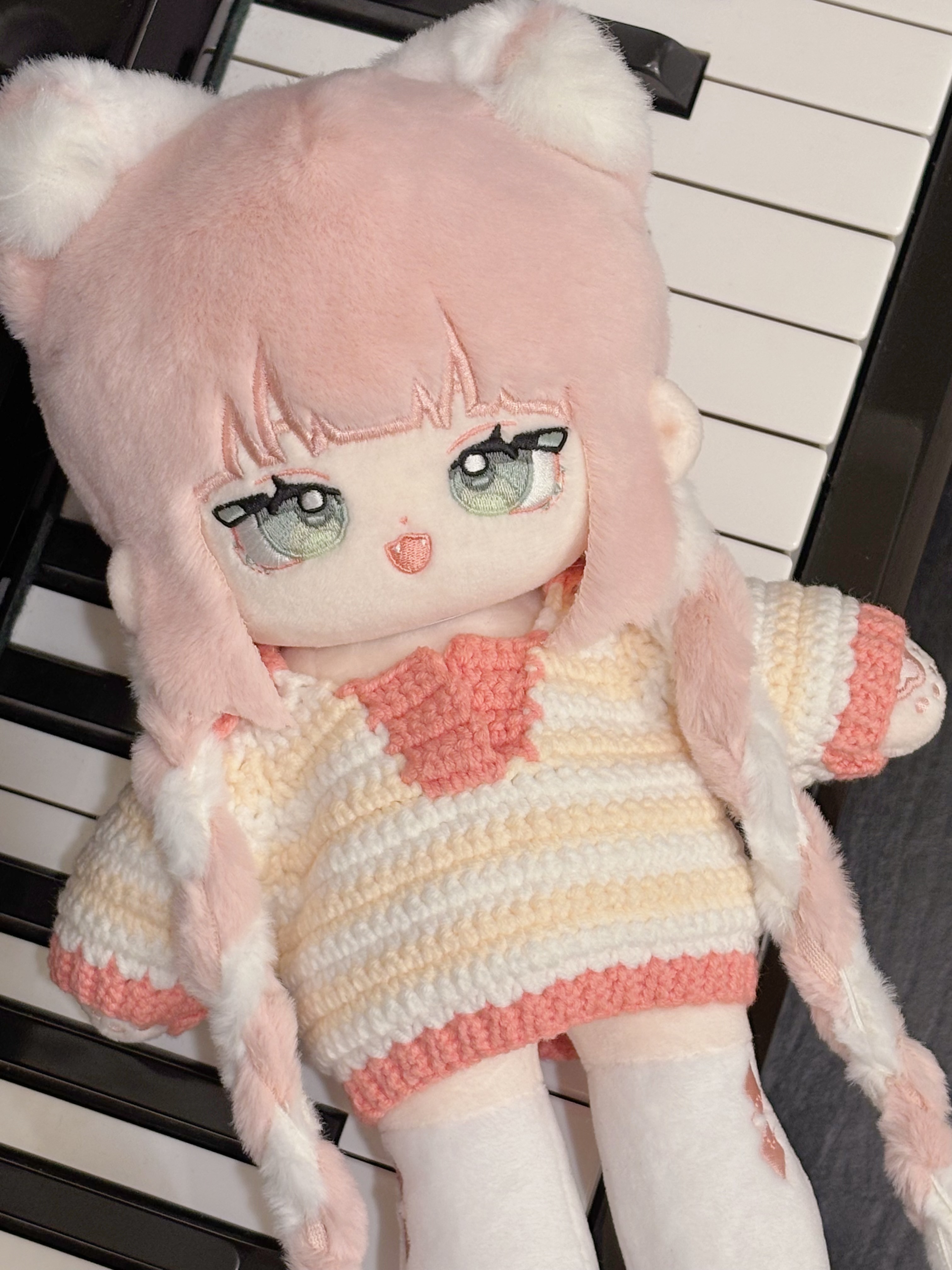 果汁派對 | 20cm鉤織毛衣 水蜜桃氣泡飲