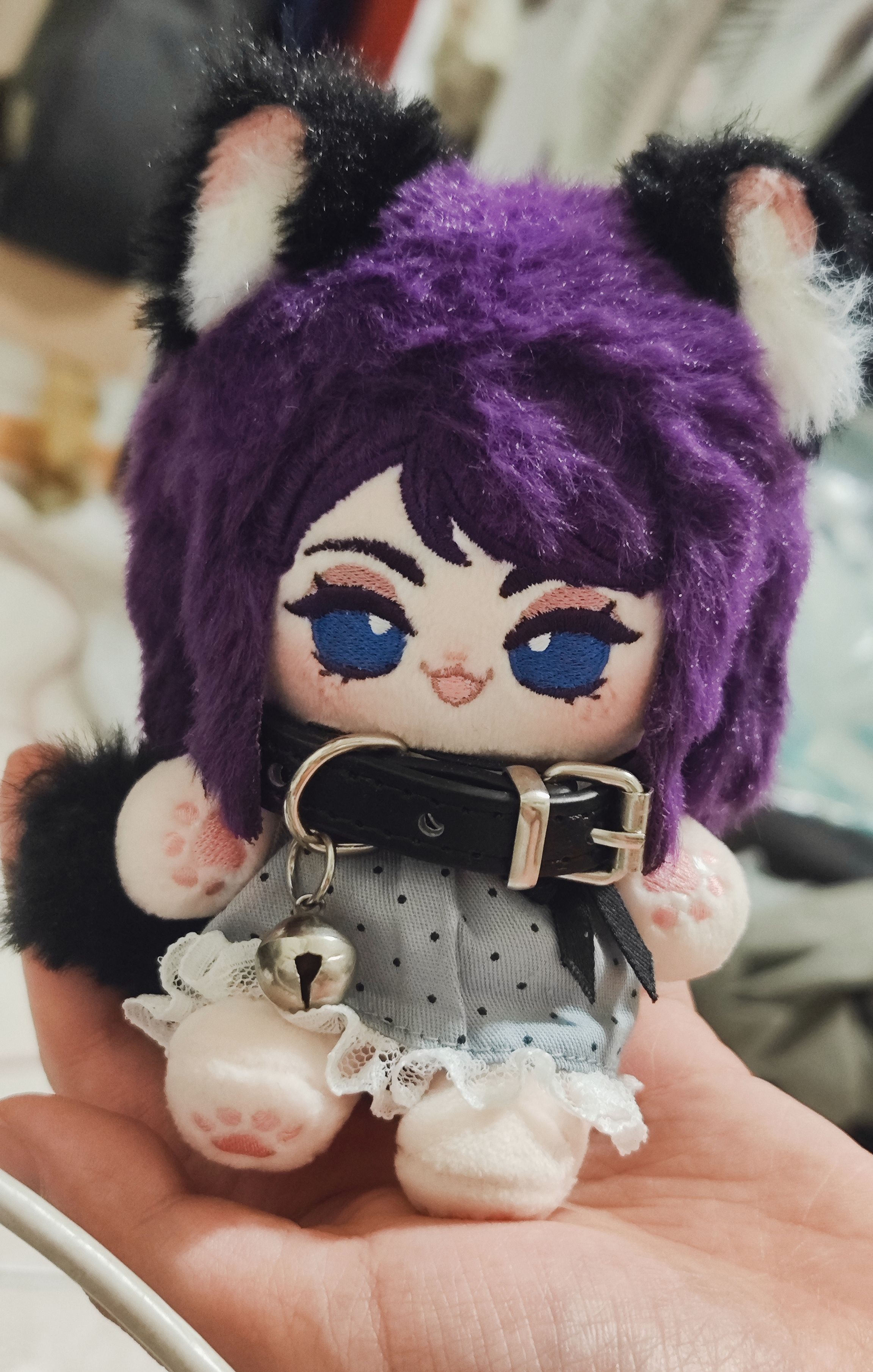 （預購）原創OC Necow口水貓貓10cm正常體棉花娃娃含骨