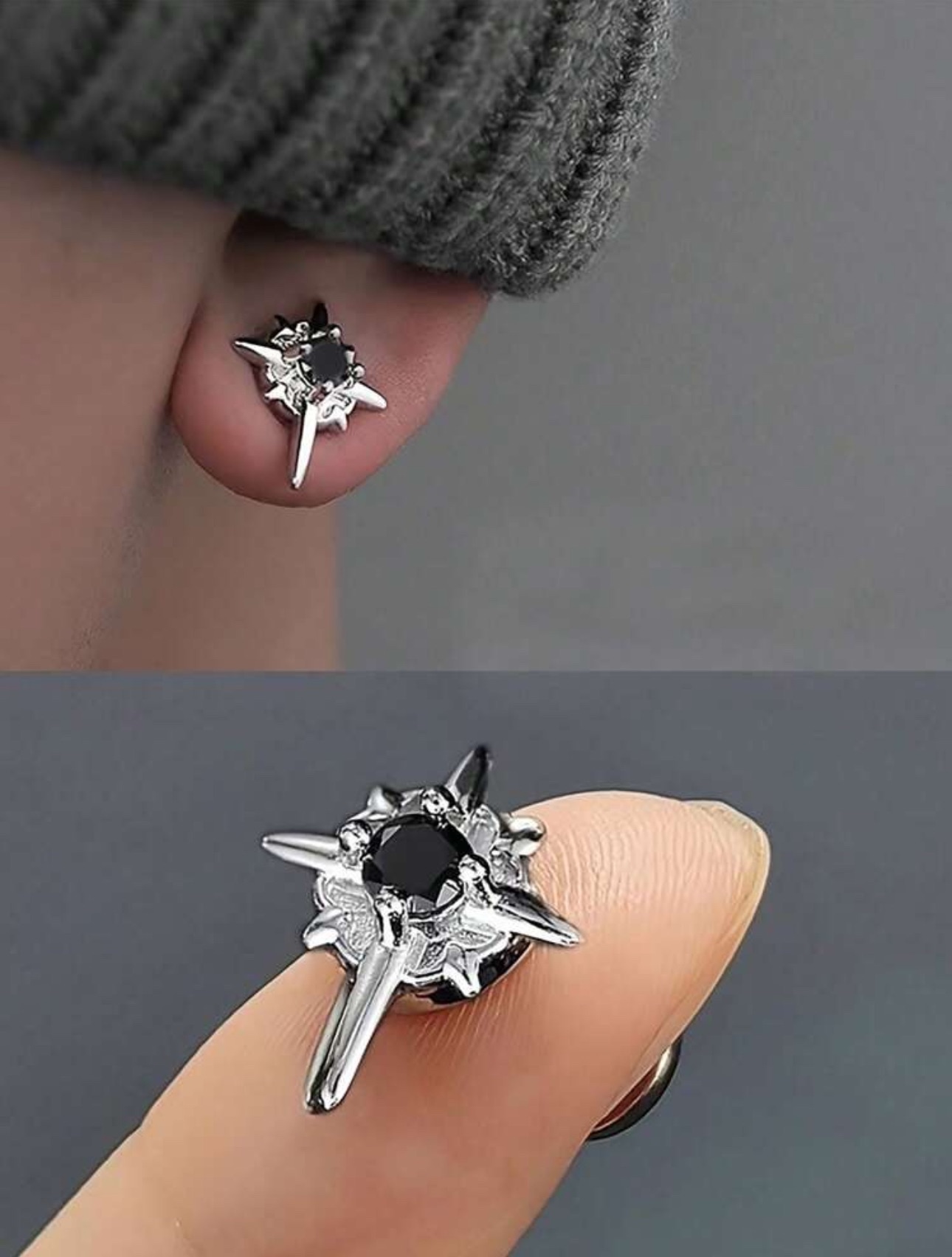 C3-025【化合選物】男性磁性耳環 免耳洞 嘻哈風格 首飾 男生穿搭