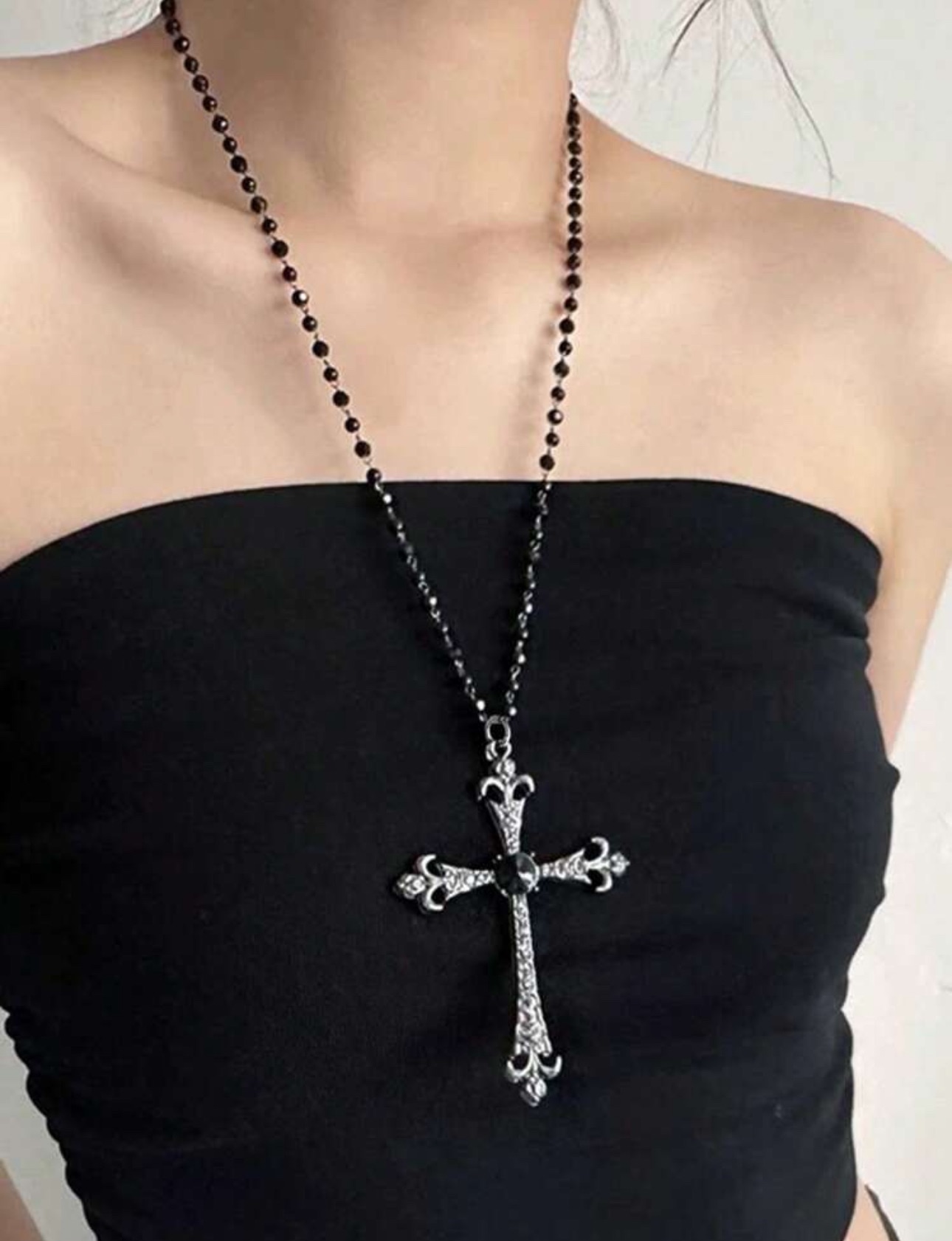 【化合選物】C3-037空心十字吊墜項鍊 奢華歌德風格 男女穿搭 首飾