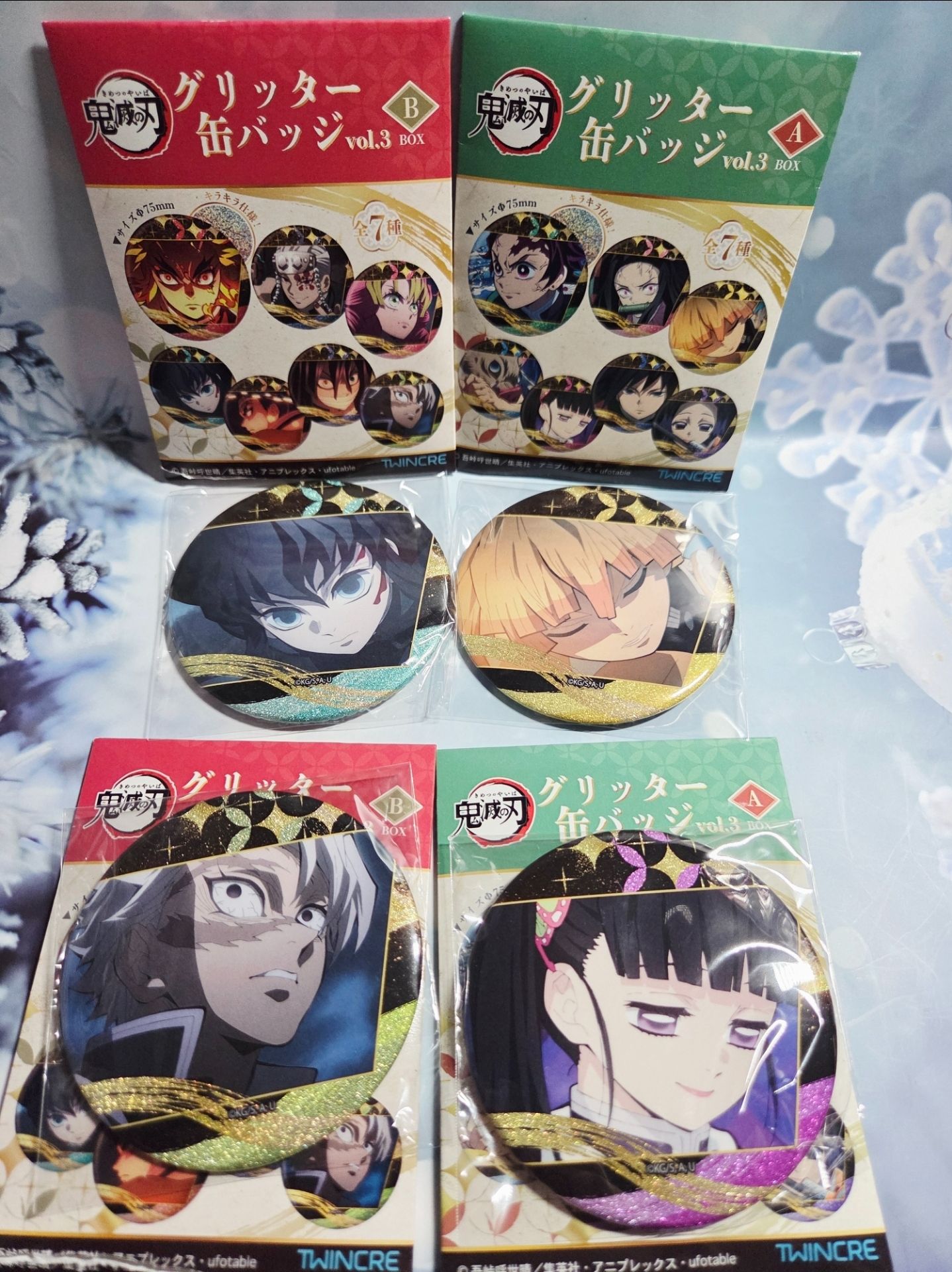 日本進口 JUMP SHOP 鬼滅之刃 閃亮徽章