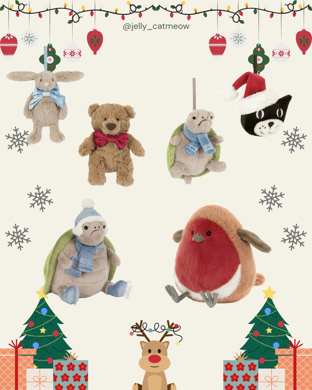 Jellycat 聖誕節系列 4 🎄 ｜聖誕吊飾