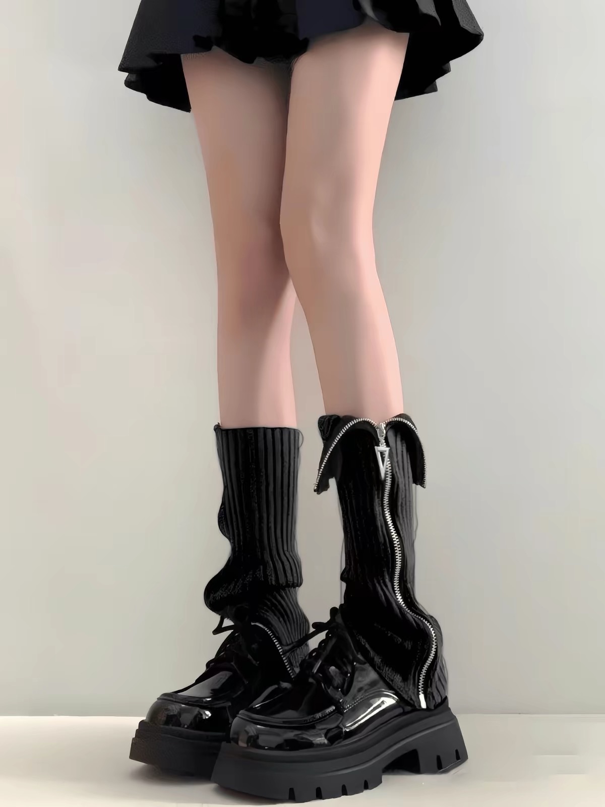 針織小腿襪