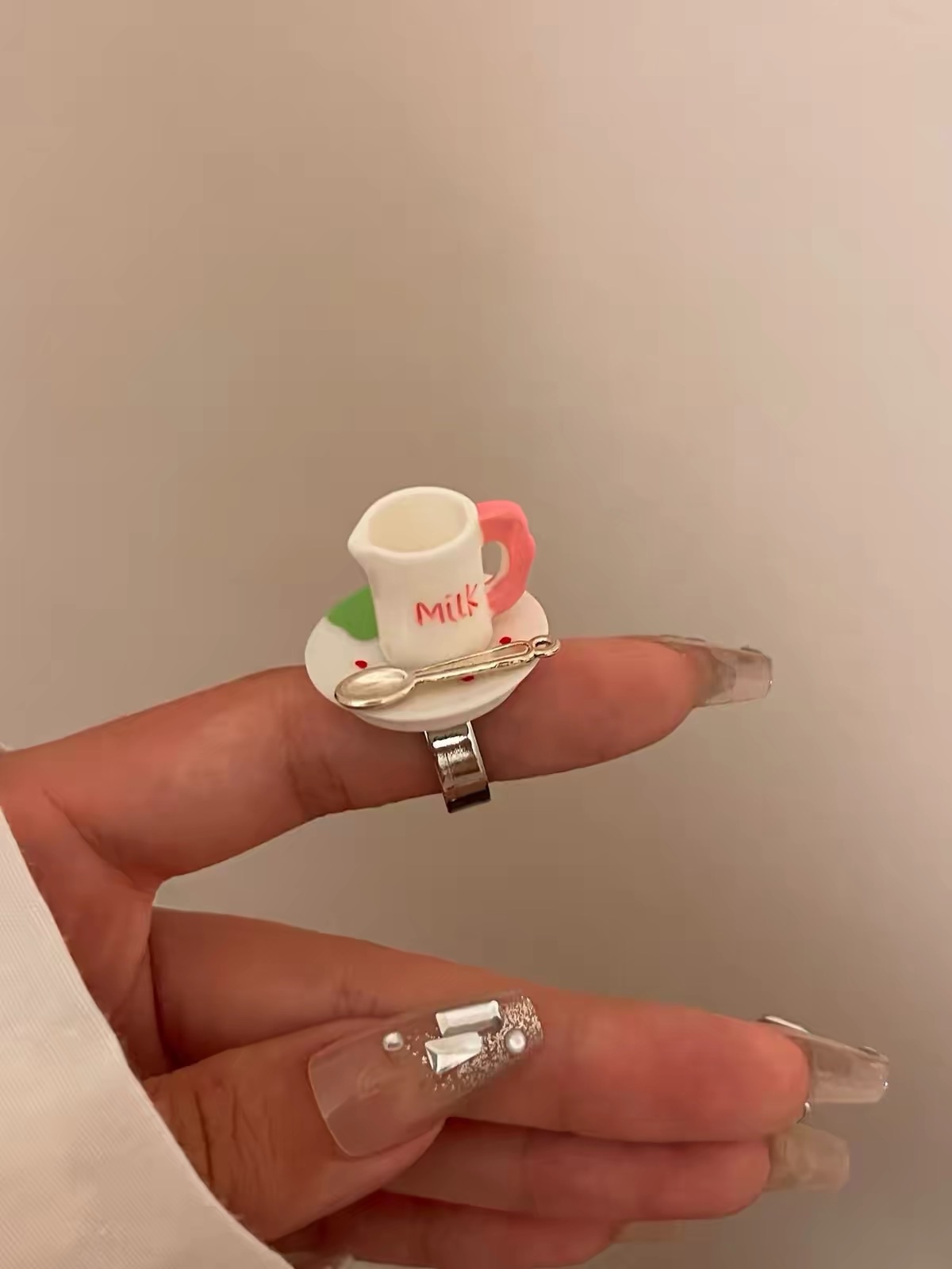 可愛開口戒指
