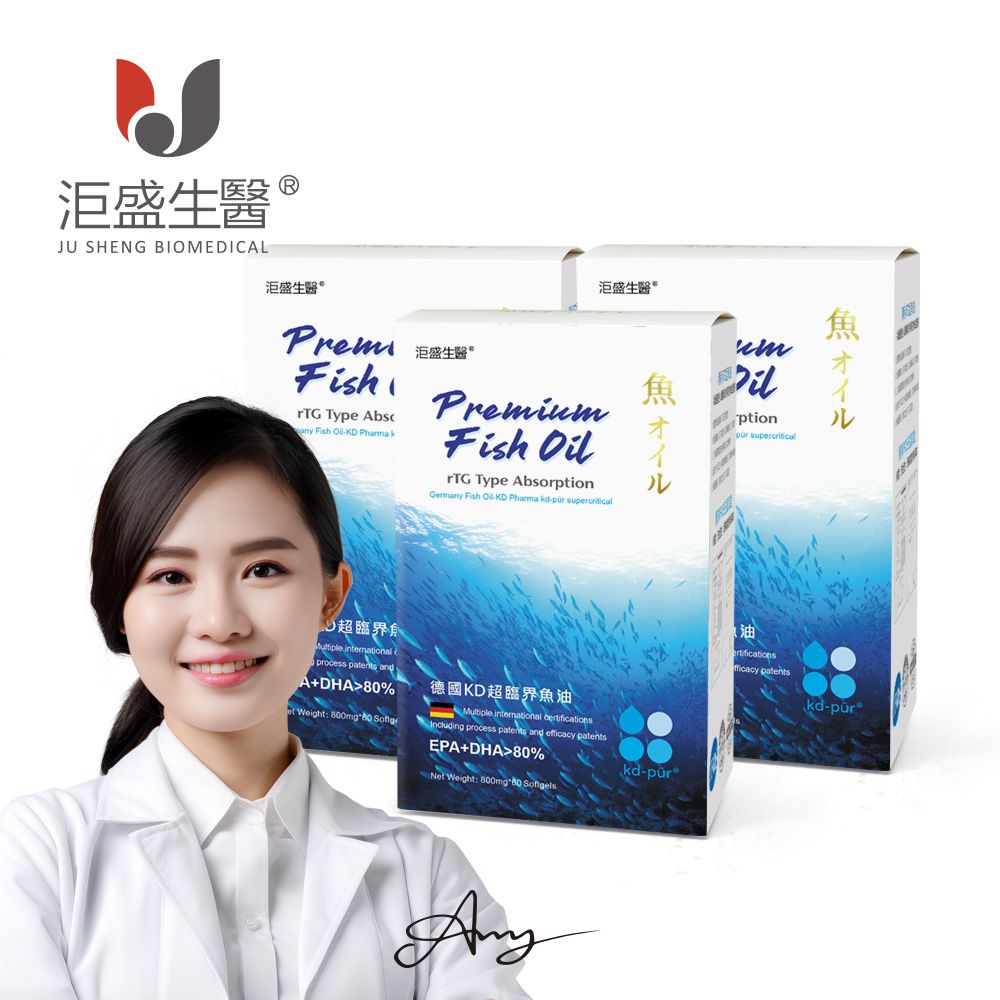 【洰盛生醫】德國超臨界魚油 3入（60粒/盒）