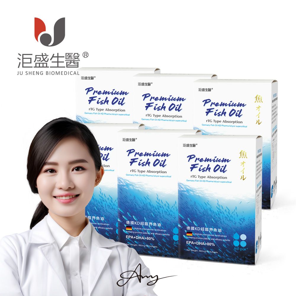 【洰盛生醫】德國超臨界魚油 6入（60粒/盒）