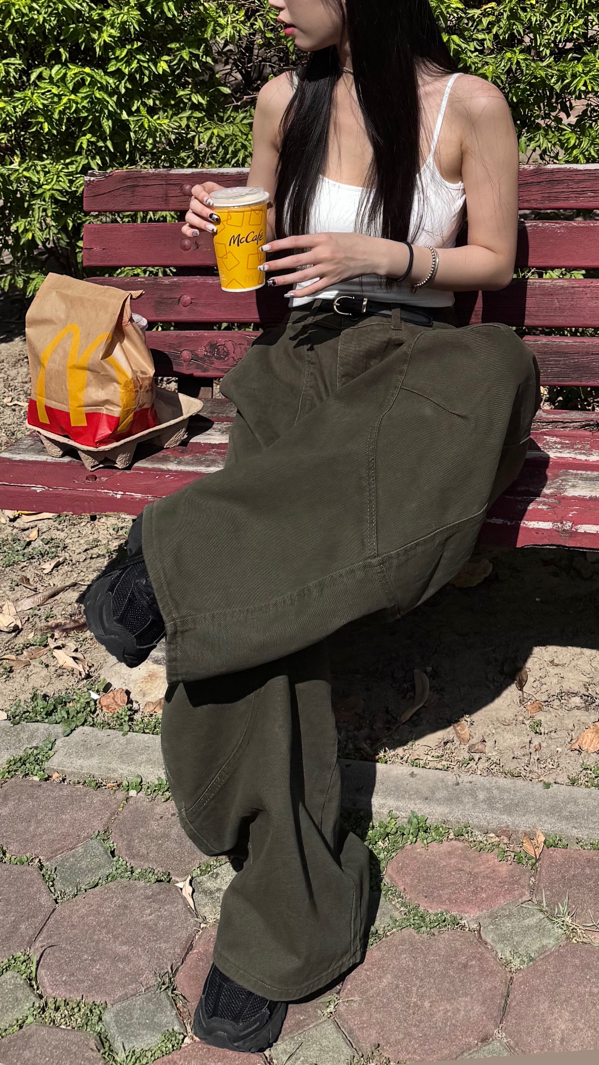 版型巨好！男女都可穿！廓形彎刀褲（尺寸偏大/請確認尺寸再下單